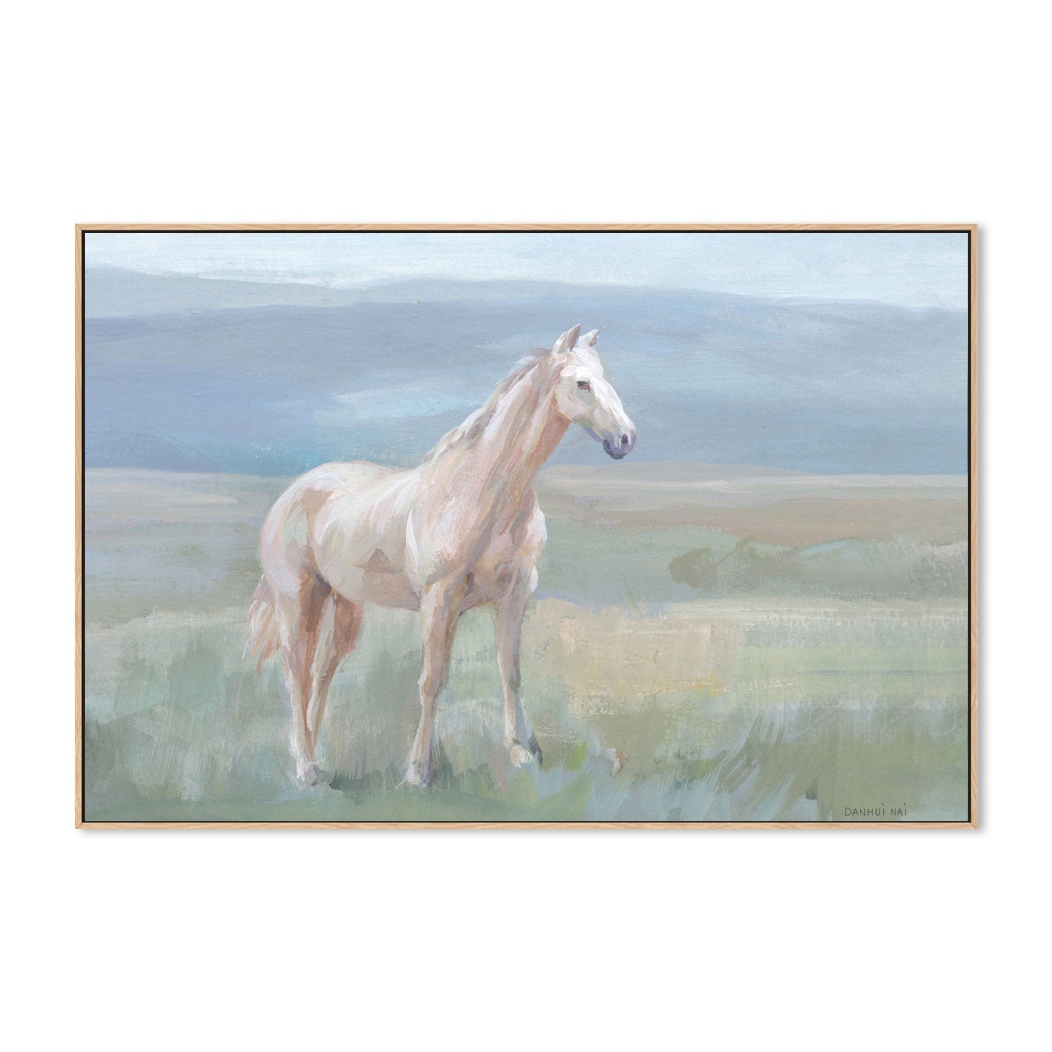 wall-art-print-canvas-poster-framed-Mountain Mare Landscape-by-Danhui Nai-Gioia Wall Art