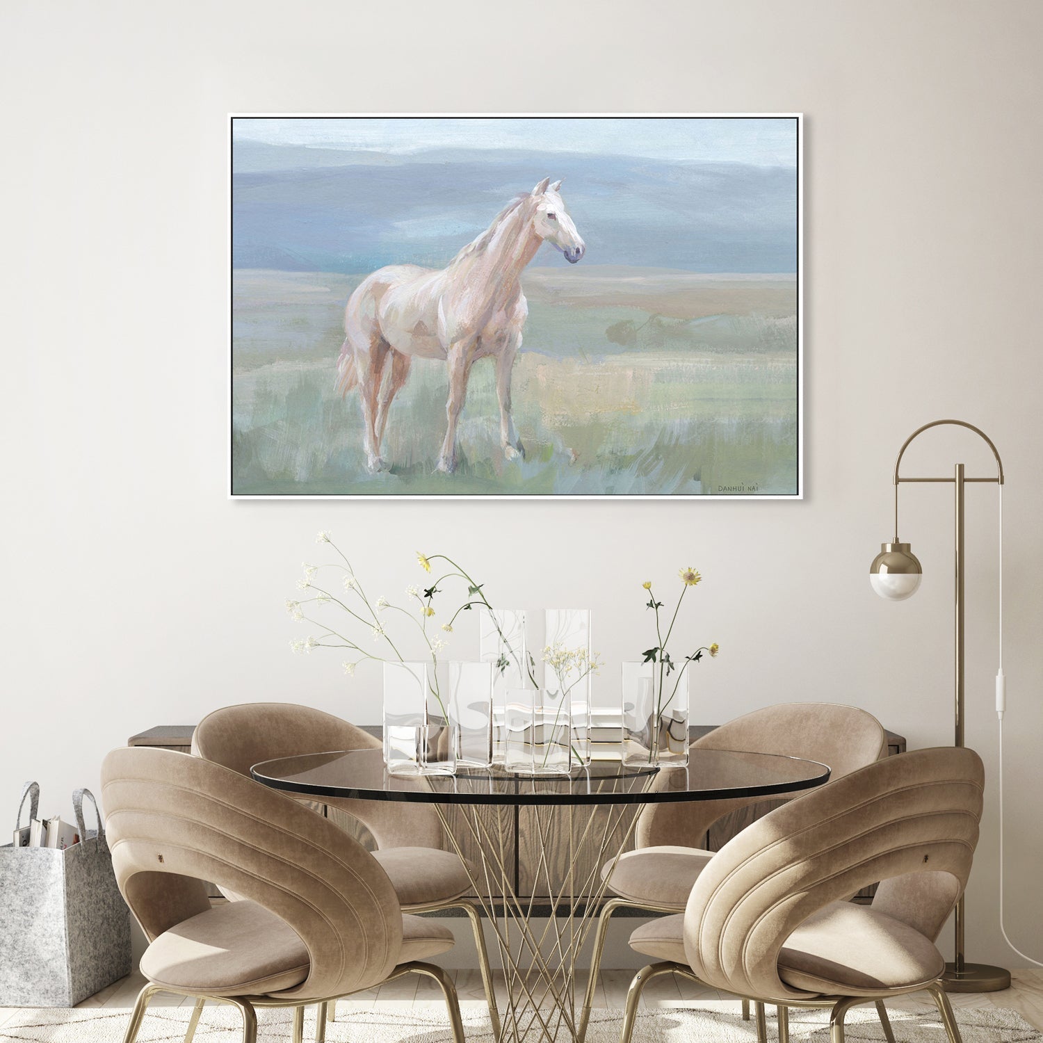 wall-art-print-canvas-poster-framed-Mountain Mare Landscape-by-Danhui Nai-Gioia Wall Art