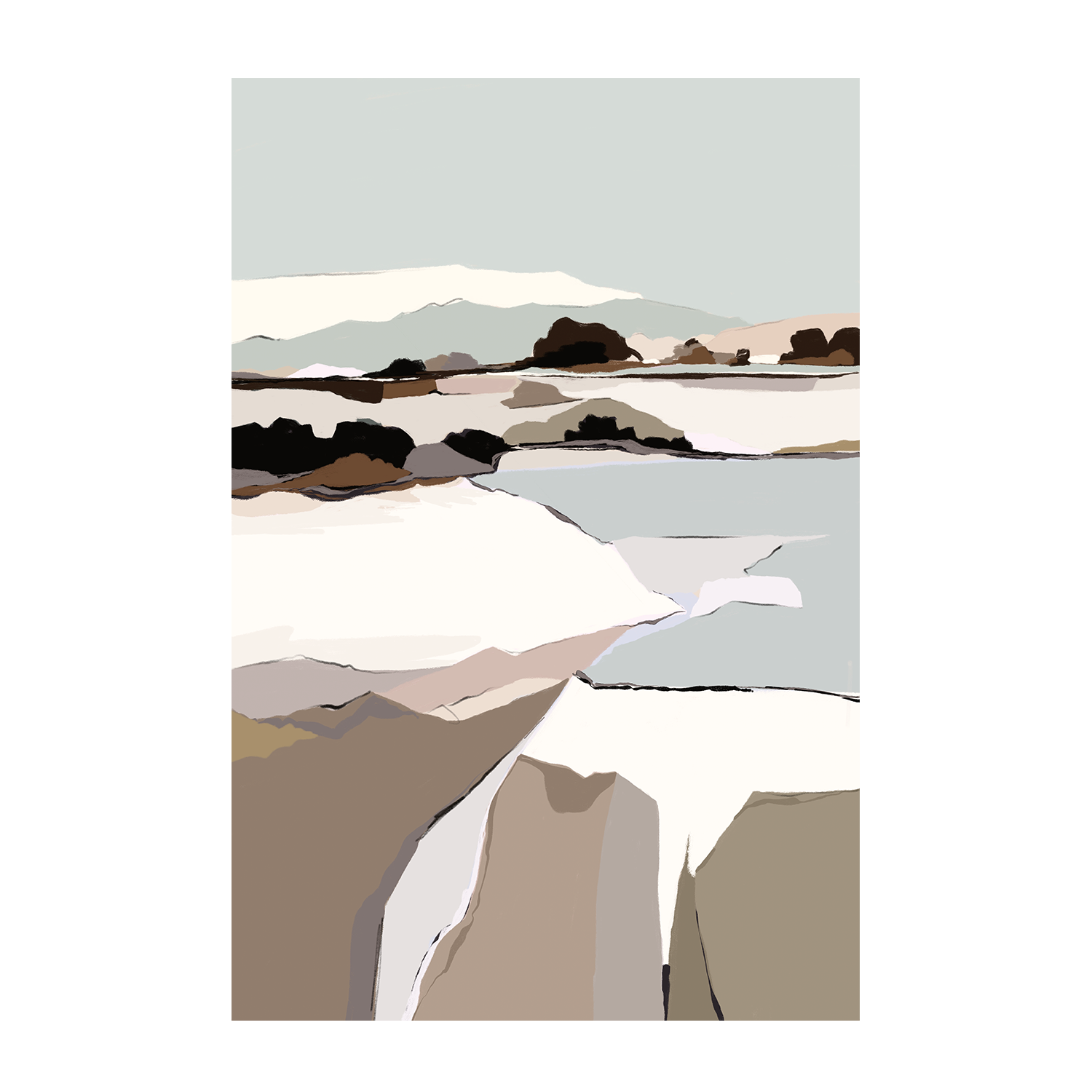 wall-art-print-canvas-poster-framed-Mountain Melodies, Style B , By Nikita Jariwala-GIOIA-WALL-ART
