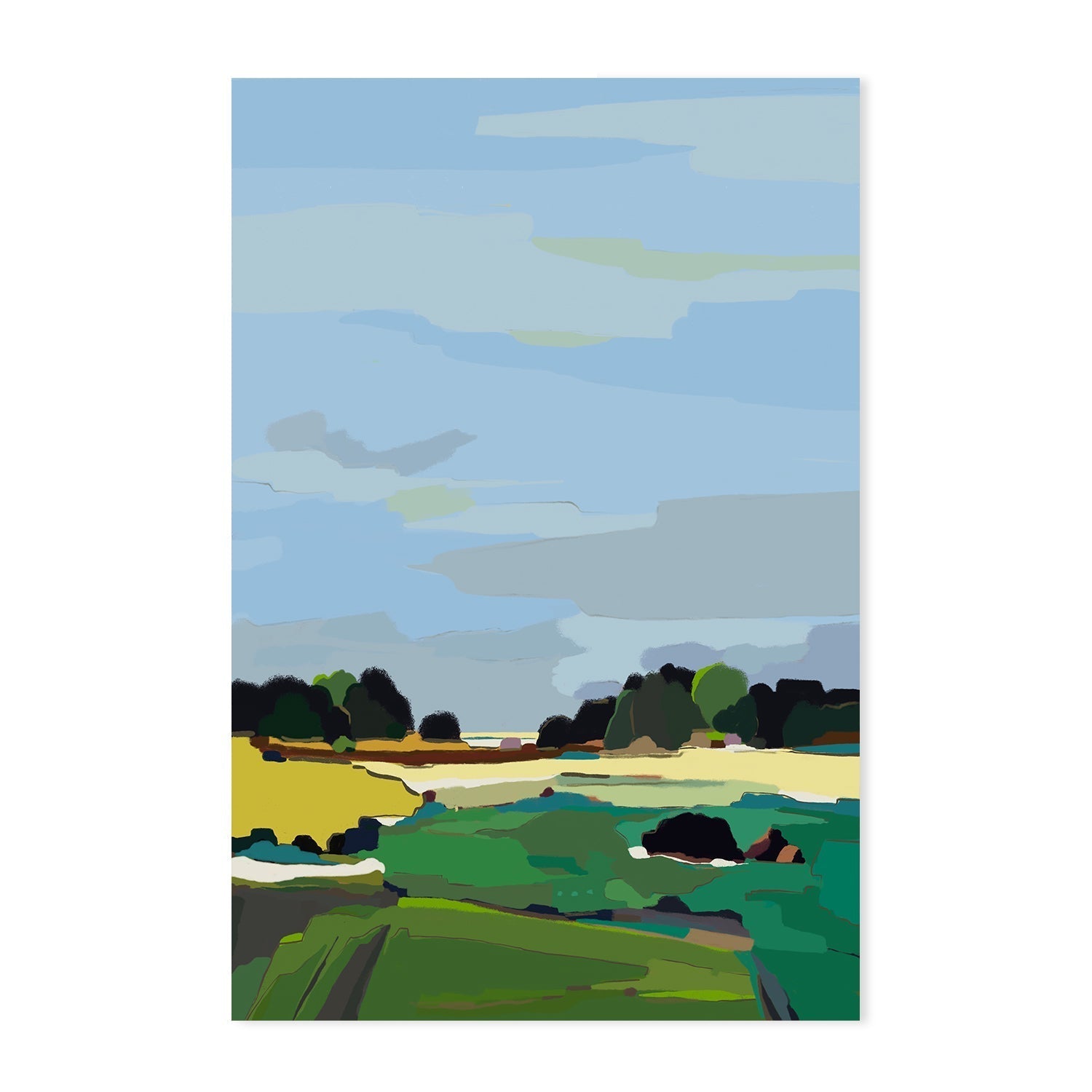 wall-art-print-canvas-poster-framed-Mountain Solitude, Style A & B, Set Of 2 , By Nikita Jariwala-GIOIA-WALL-ART