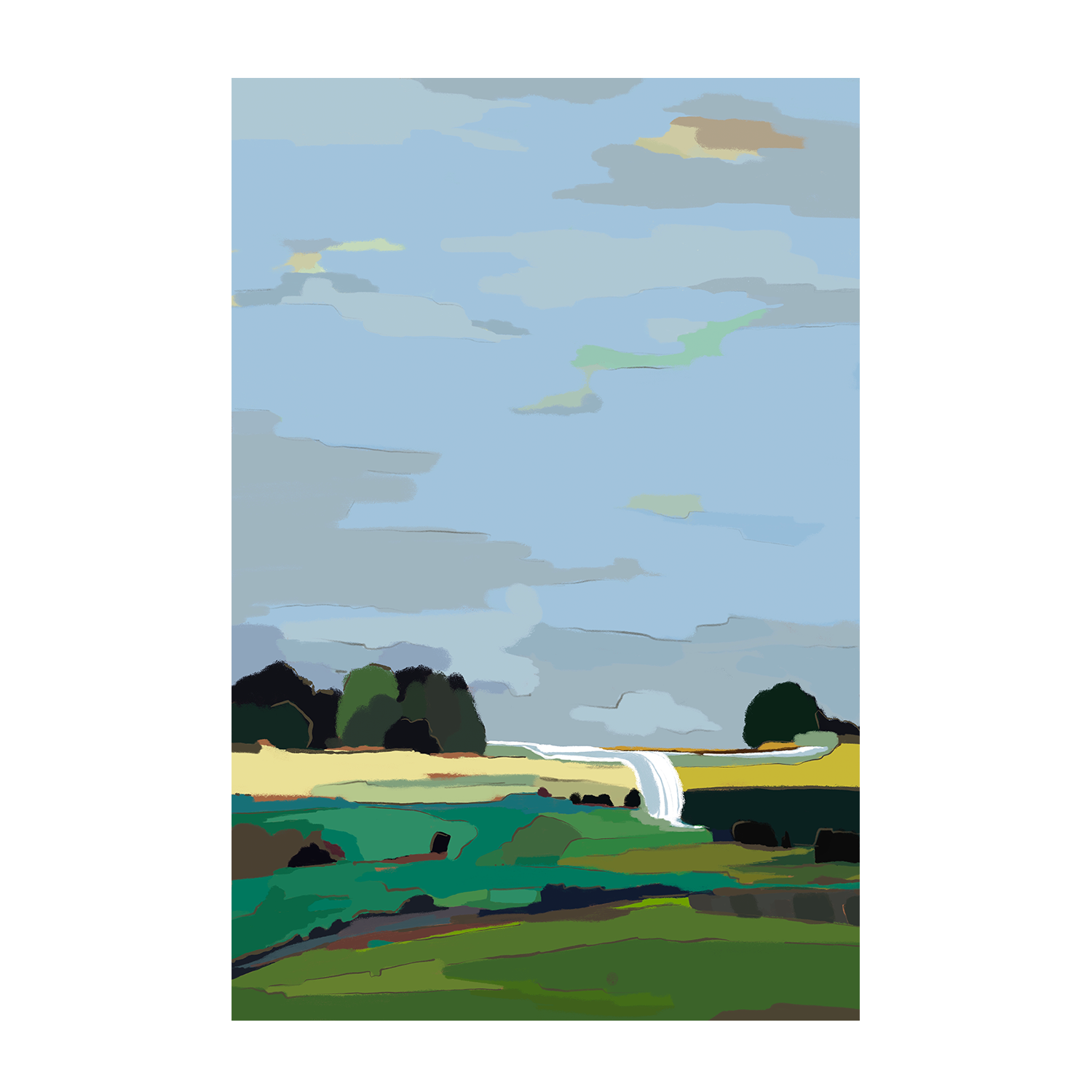 wall-art-print-canvas-poster-framed-Mountain Solitude, Style A , By Nikita Jariwala-GIOIA-WALL-ART