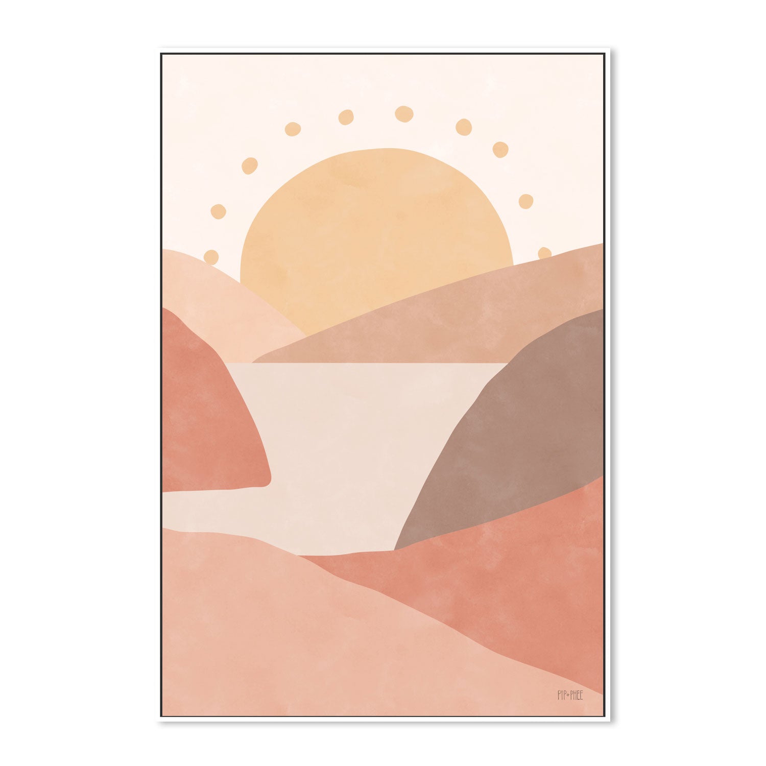 wall-art-print-canvas-poster-framed-Mountain Sunset Sand , By Pip and Phee-5