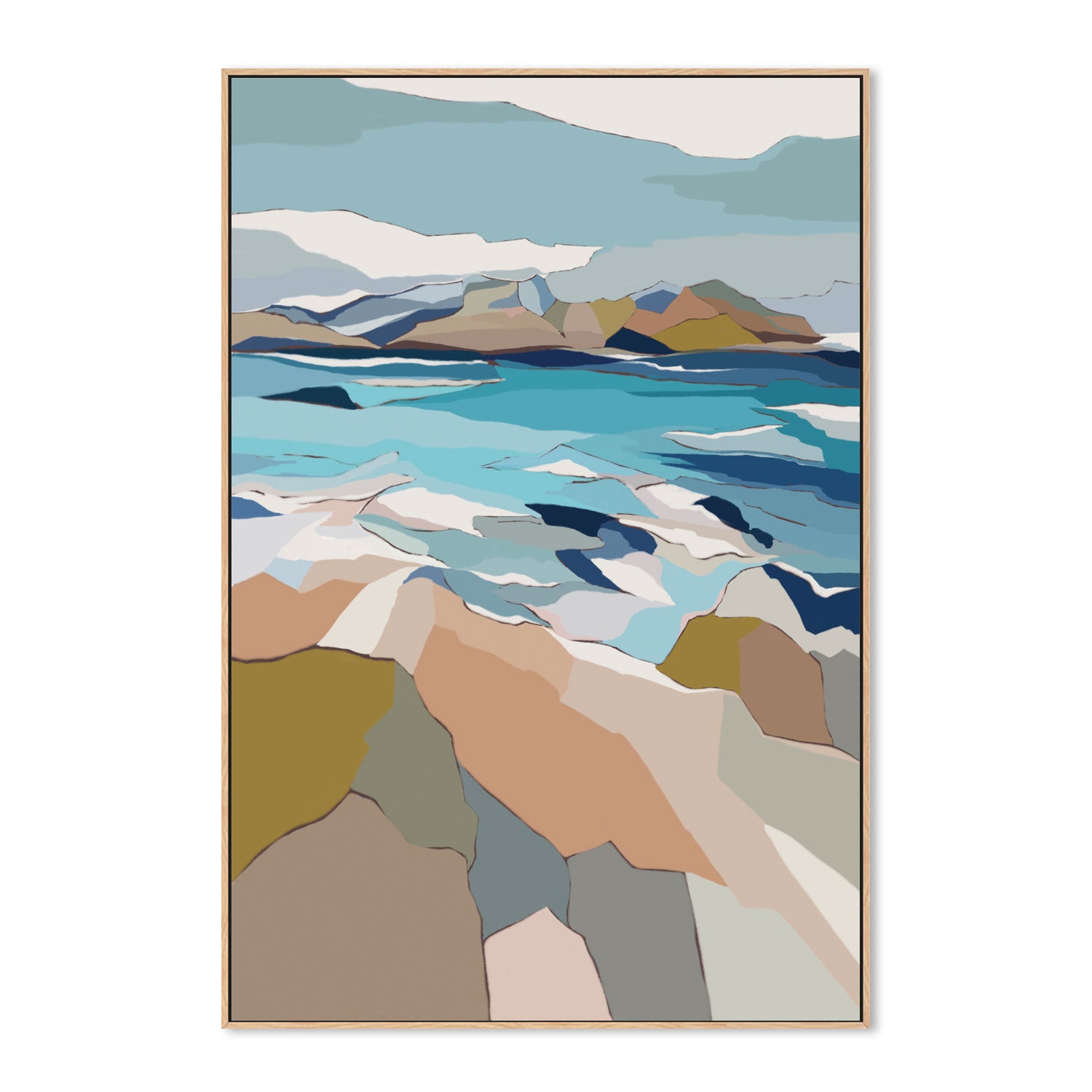 wall-art-print-canvas-poster-framed-Mountainous Wonder, Style A , By Nikita Jariwala-GIOIA-WALL-ART
