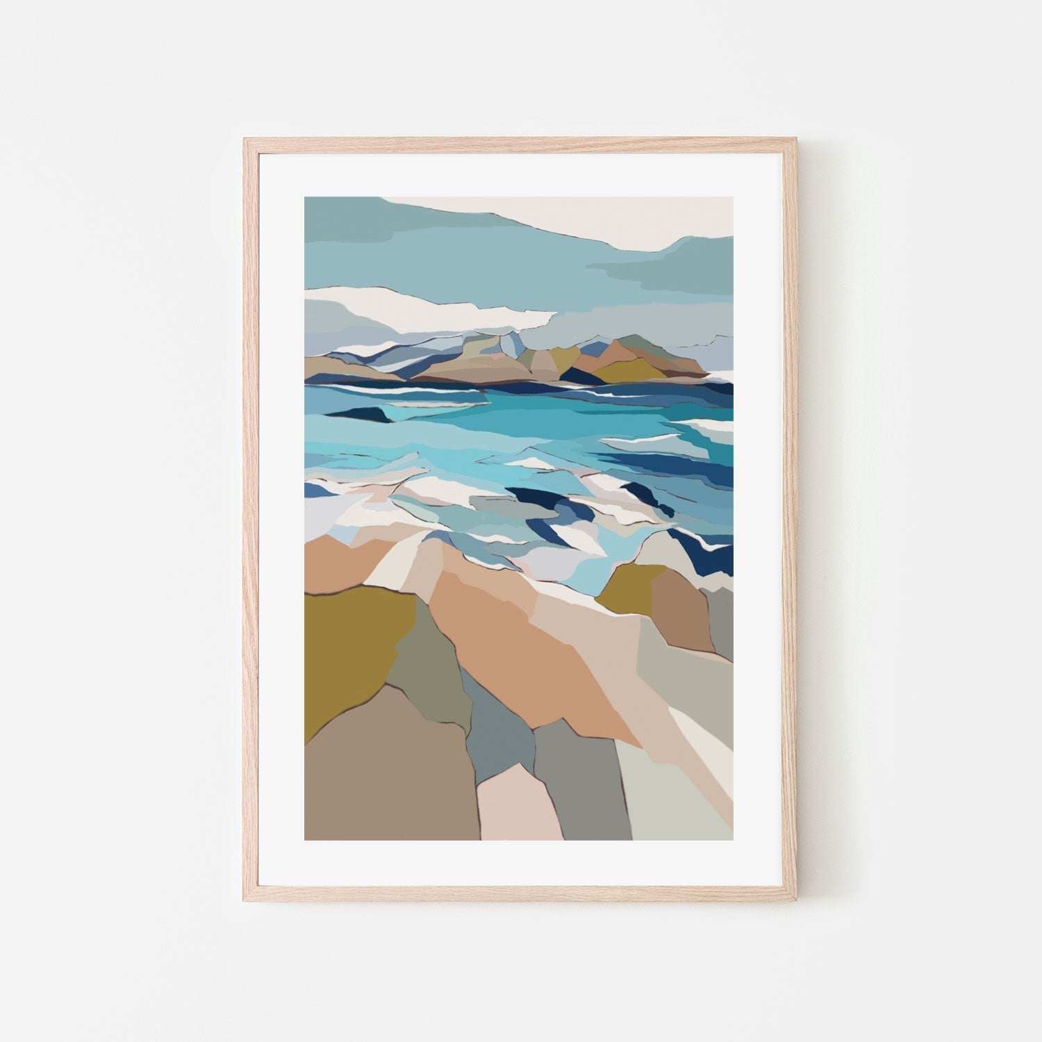 wall-art-print-canvas-poster-framed-Mountainous Wonder, Style A , By Nikita Jariwala-GIOIA-WALL-ART