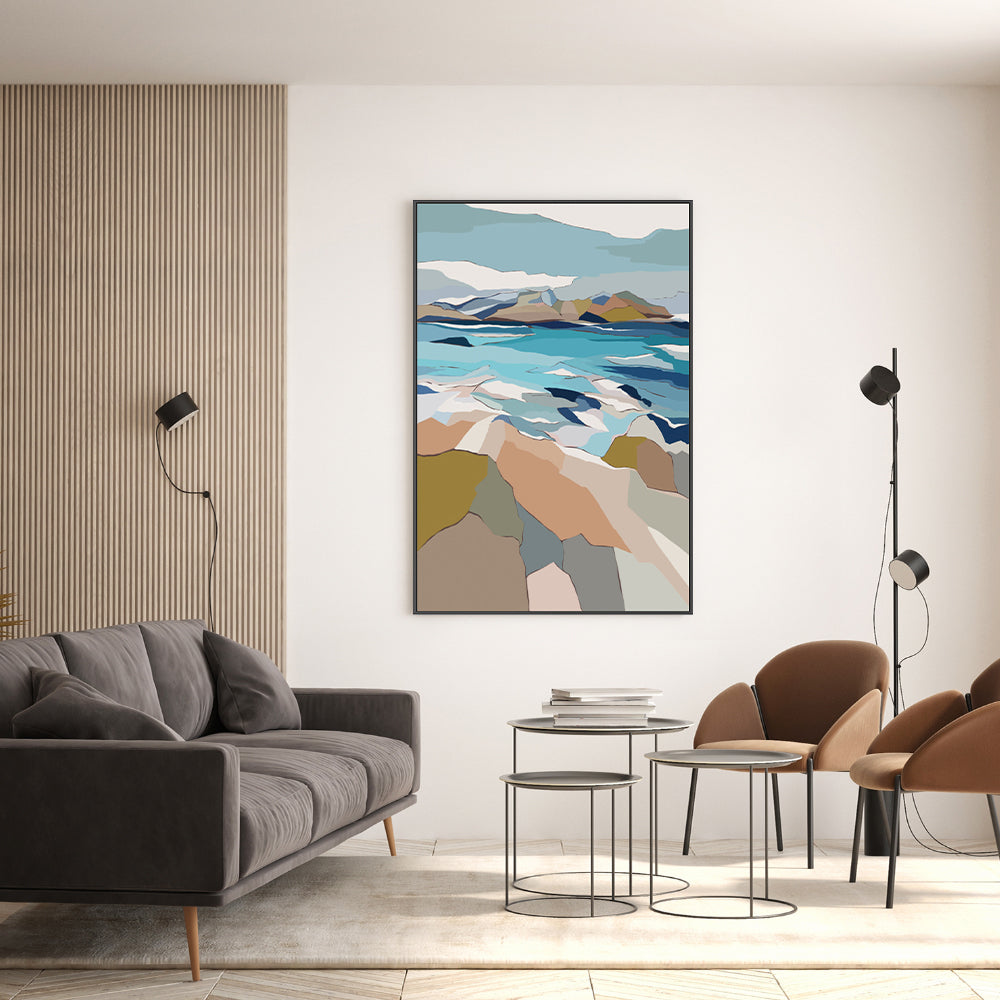 wall-art-print-canvas-poster-framed-Mountainous Wonder, Style A , By Nikita Jariwala-GIOIA-WALL-ART