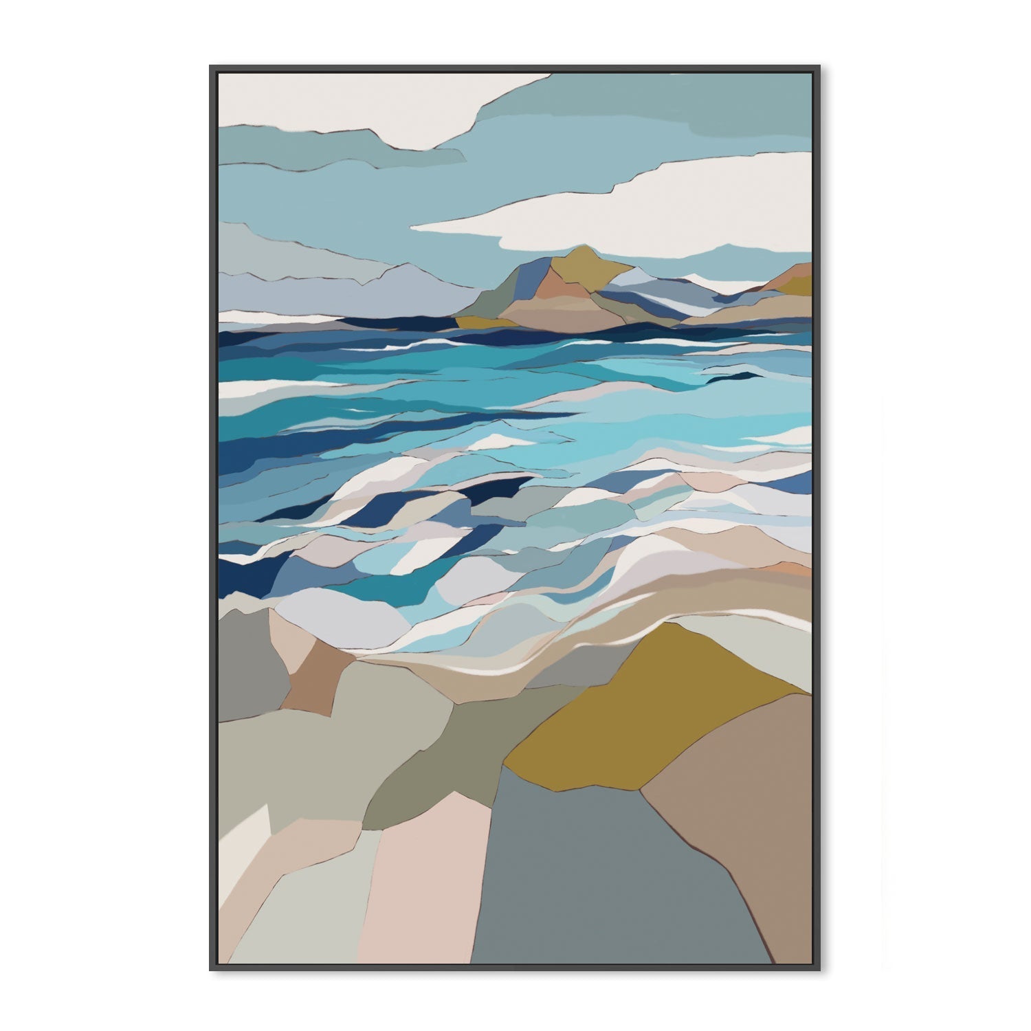 wall-art-print-canvas-poster-framed-Mountainous Wonder, Style B , By Nikita Jariwala-GIOIA-WALL-ART