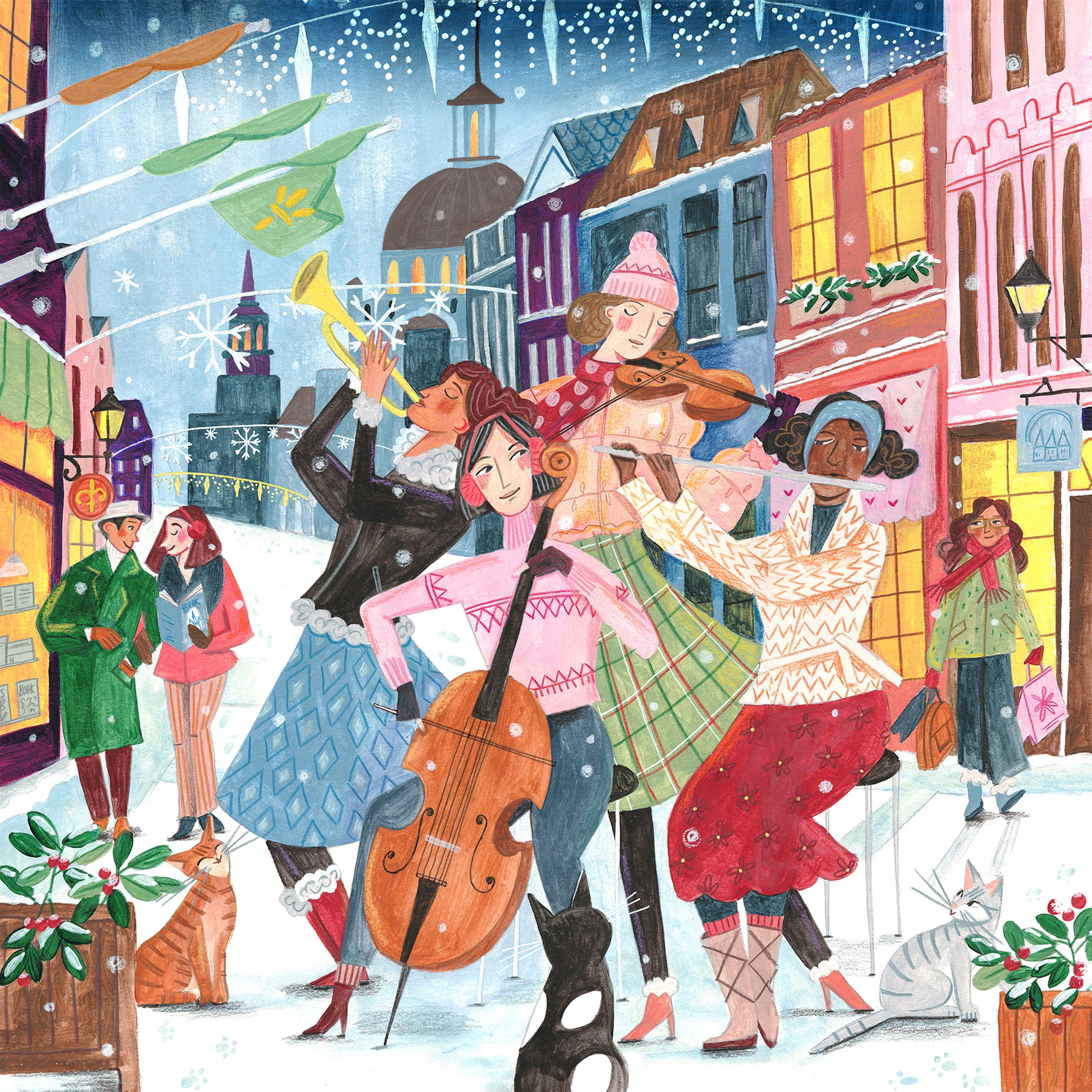 wall-art-print-canvas-poster-framed-Music in Montreal Christmas-1