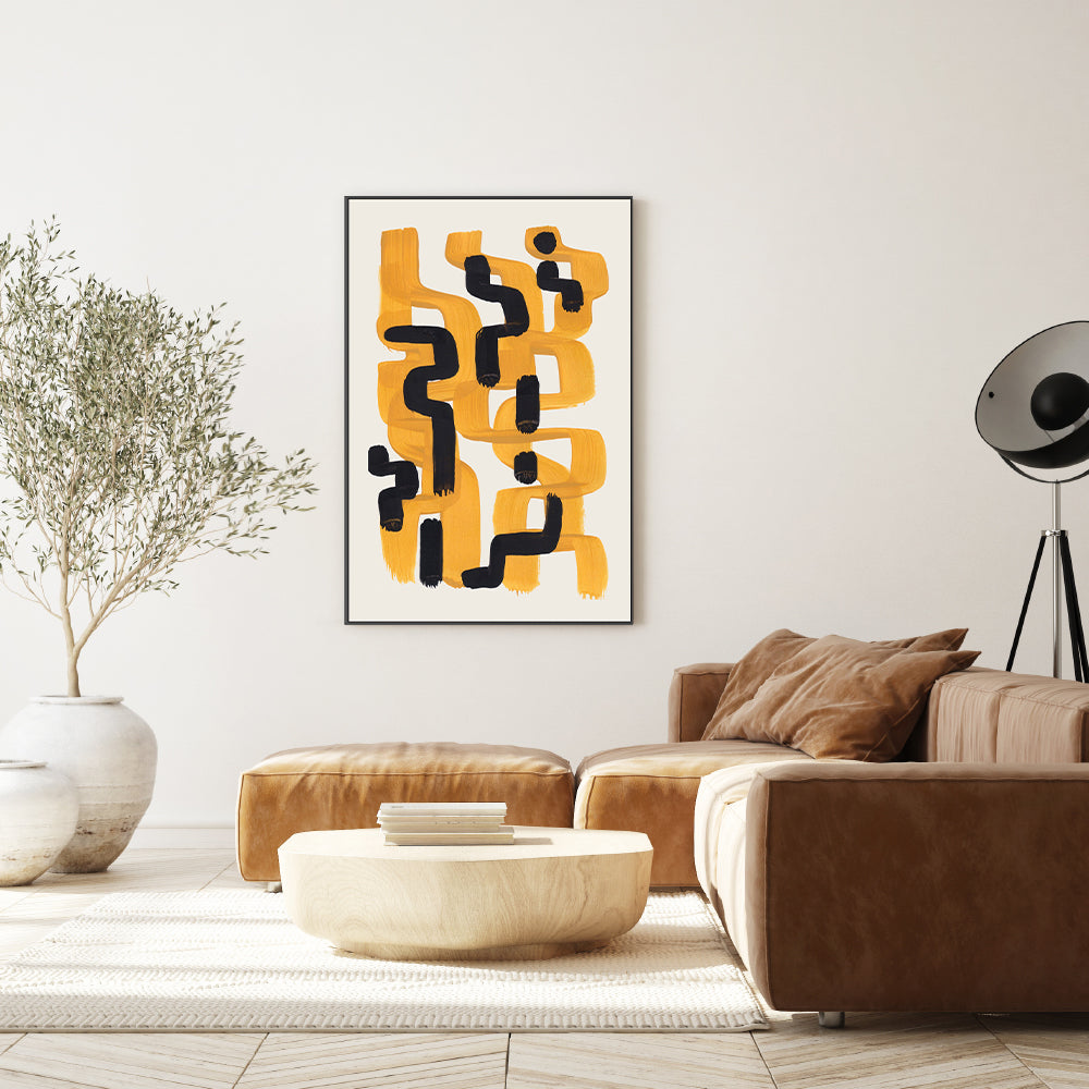 wall-art-print-canvas-poster-framed-Mustard Wiggle, Style A , By Ejaaz Haniff-GIOIA-WALL-ART