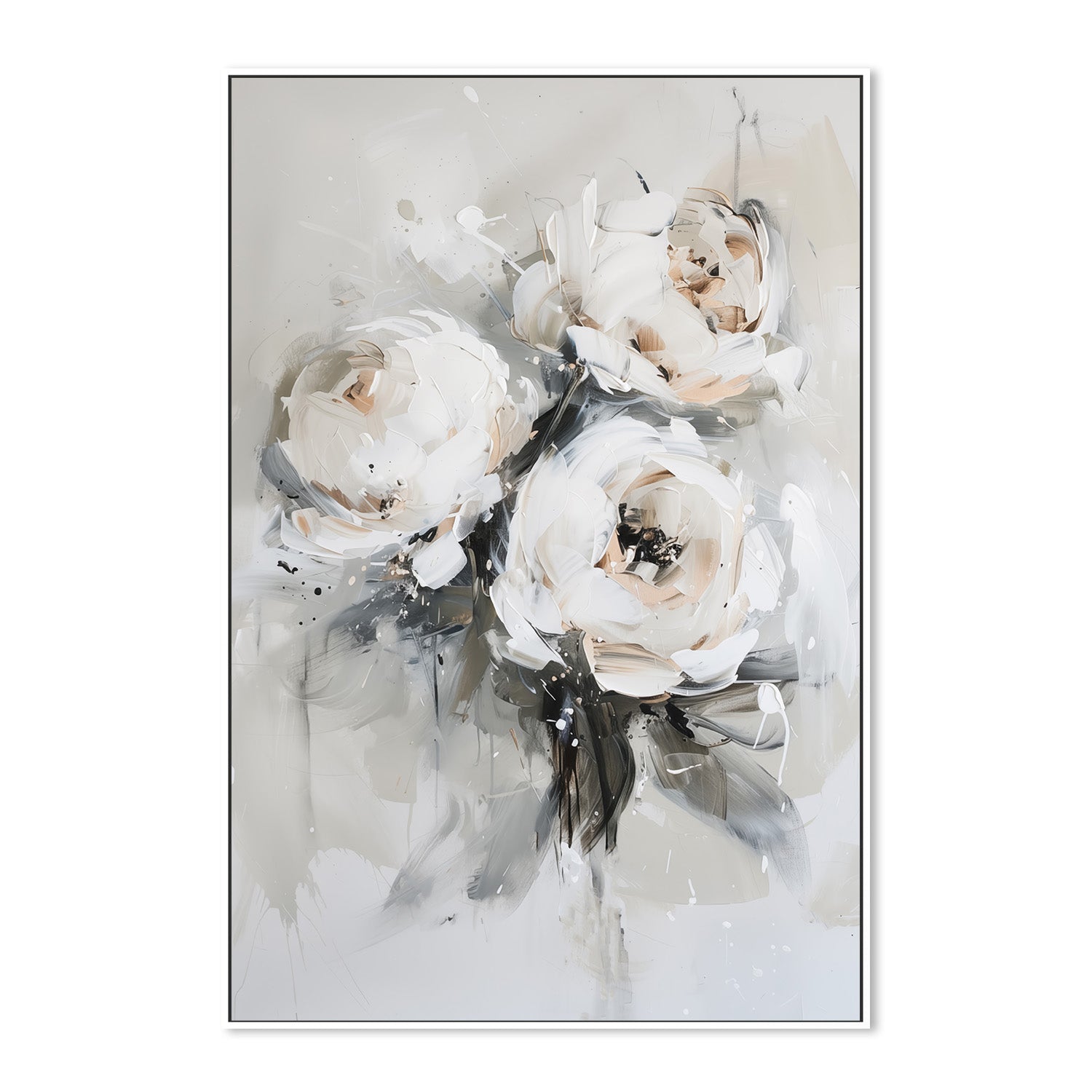 wall-art-print-canvas-poster-framed-Muted Roses , Style A-5