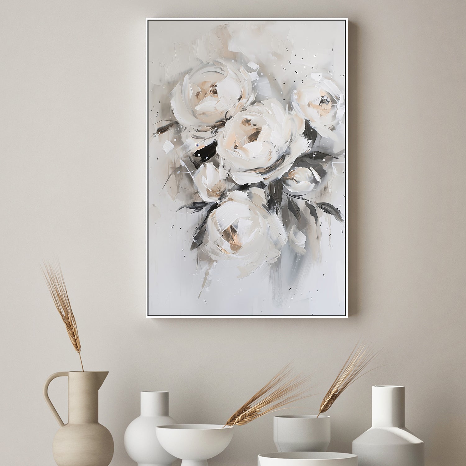 wall-art-print-canvas-poster-framed-Muted Roses , Style B-2