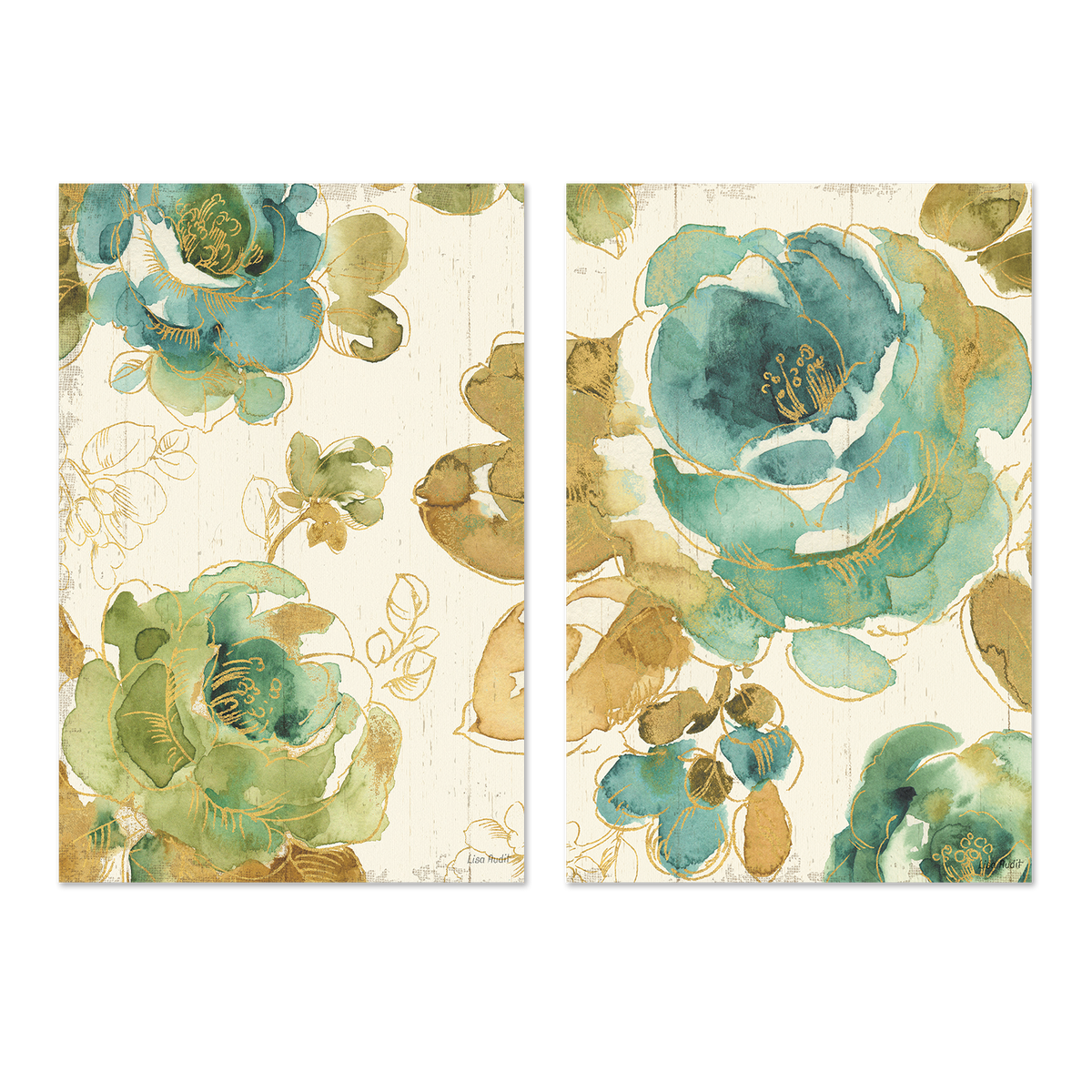 wall-art-print-canvas-poster-framed-My Greenhouse Roses, Style A & B, Set Of 2 , By Lisa Audit-GIOIA-WALL-ART