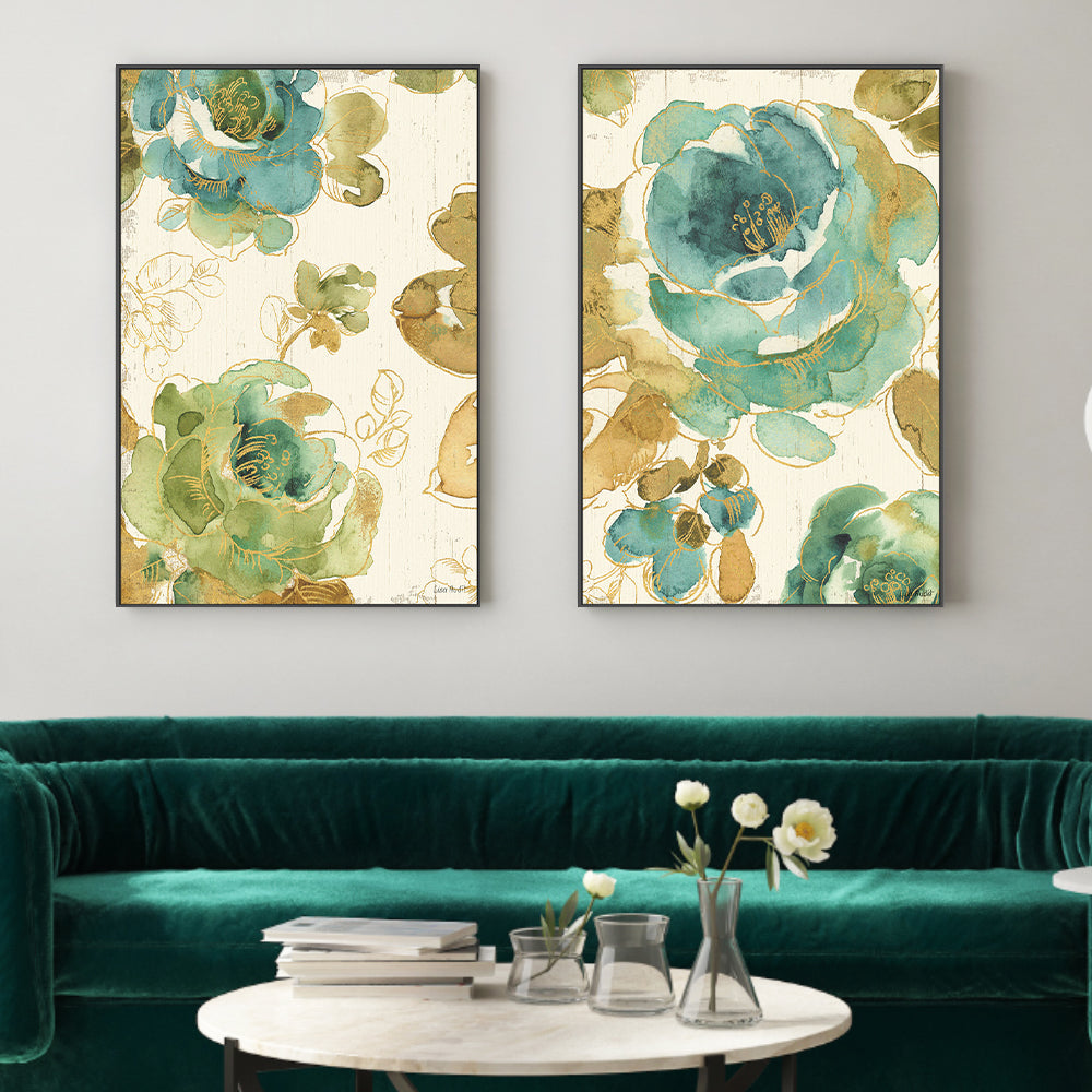 wall-art-print-canvas-poster-framed-My Greenhouse Roses, Style A & B, Set Of 2 , By Lisa Audit-GIOIA-WALL-ART