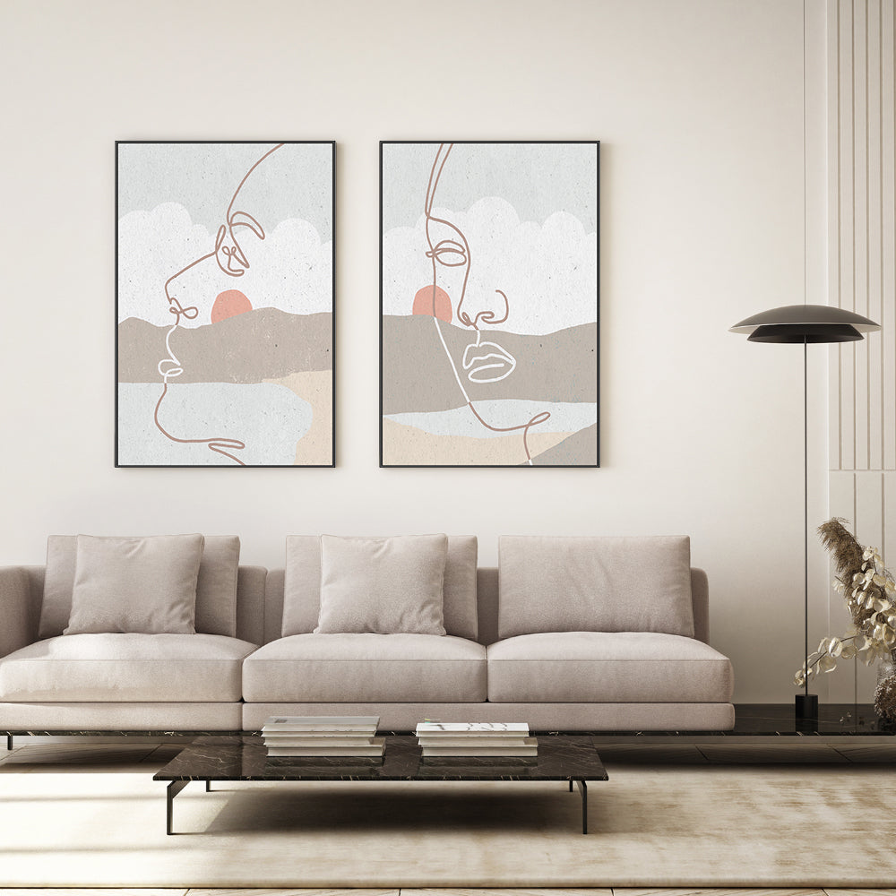 wall-art-print-canvas-poster-framed-Mykonos, Style A & B, Set Of 2 , By Moira Hershey-GIOIA-WALL-ART