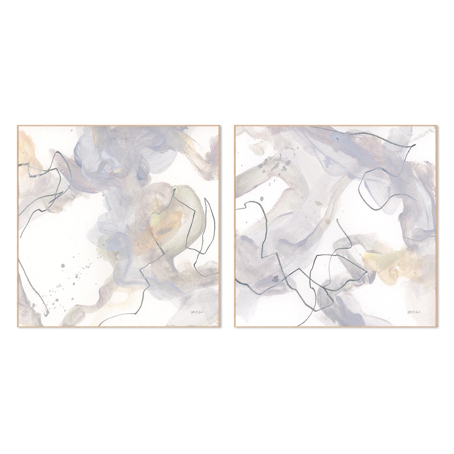 wall-art-print-canvas-poster-framed-Mystique, Style A & B, Set Of 2-4