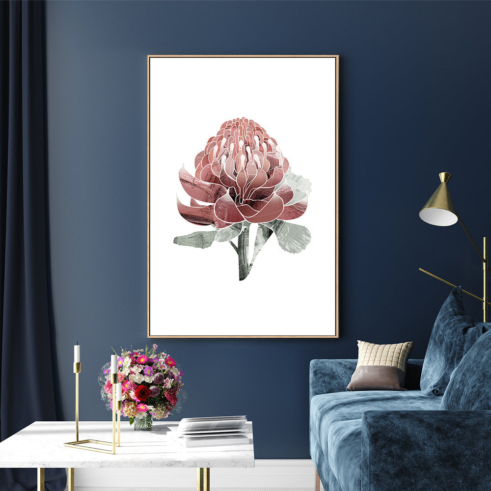 wall-art-print-canvas-poster-framed-Native Waratah-by-Dear Musketeer Studio-Gioia Wall Art