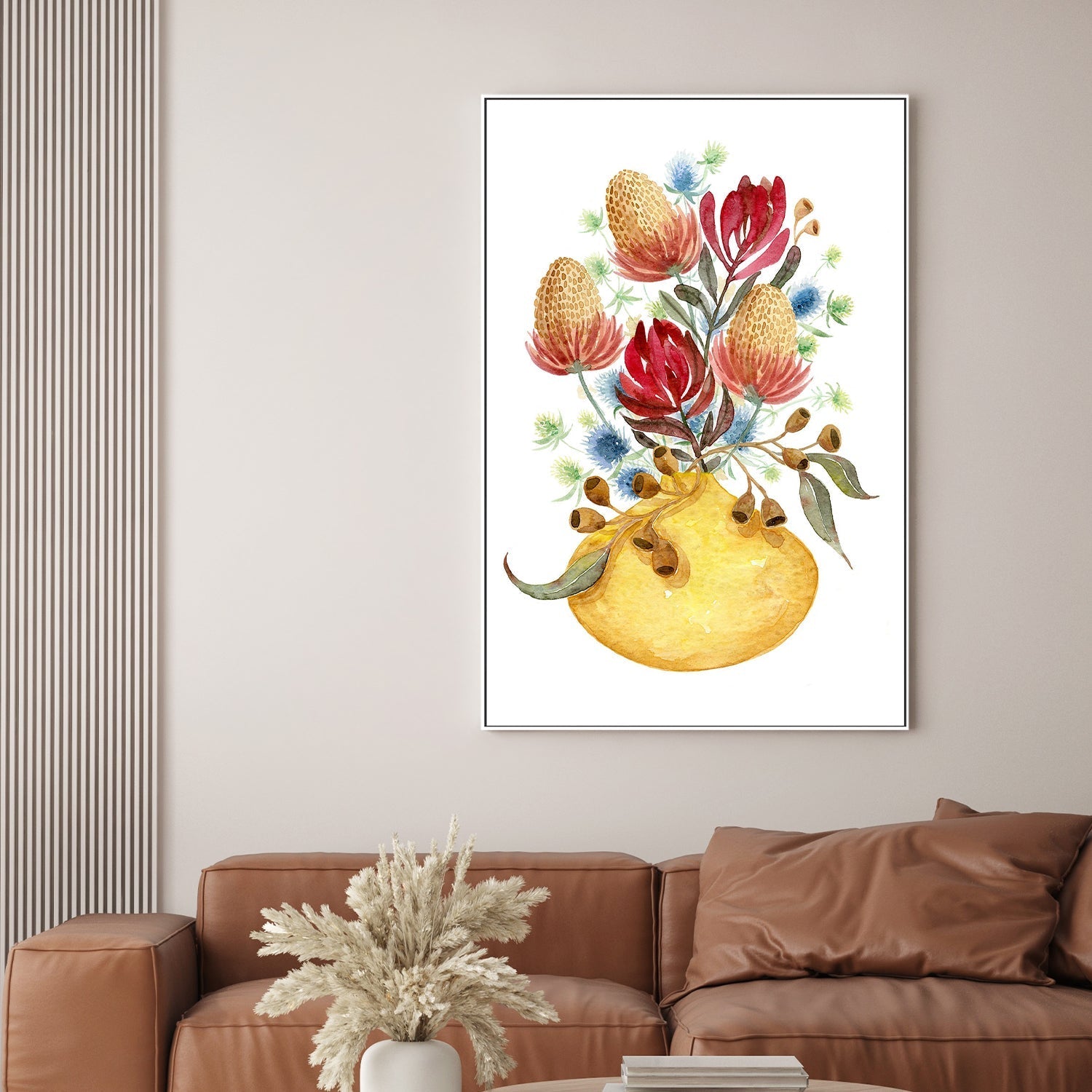 wall-art-print-canvas-poster-framed-Natives In Yellow Vase , By Jessie Mitchelson-2