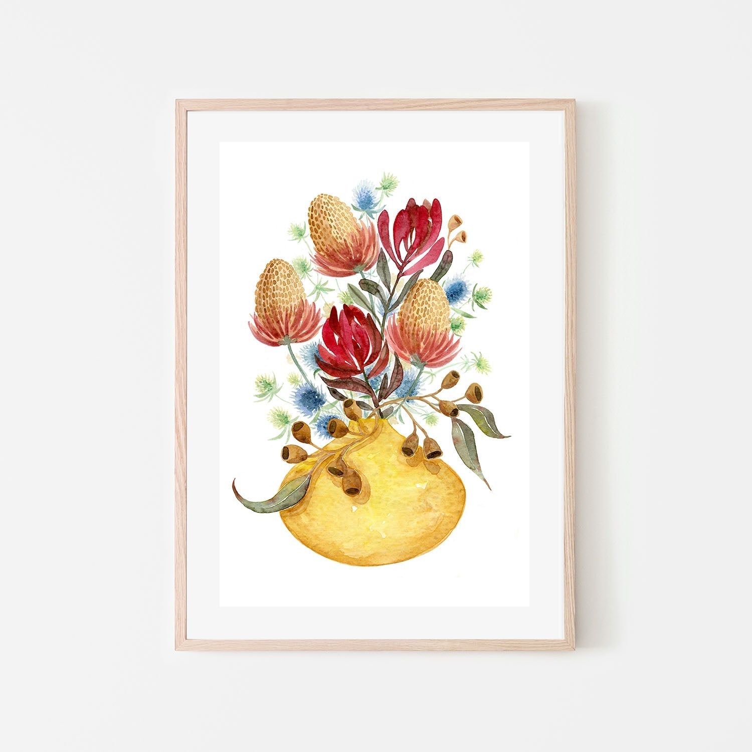 wall-art-print-canvas-poster-framed-Natives In Yellow Vase , By Jessie Mitchelson-6