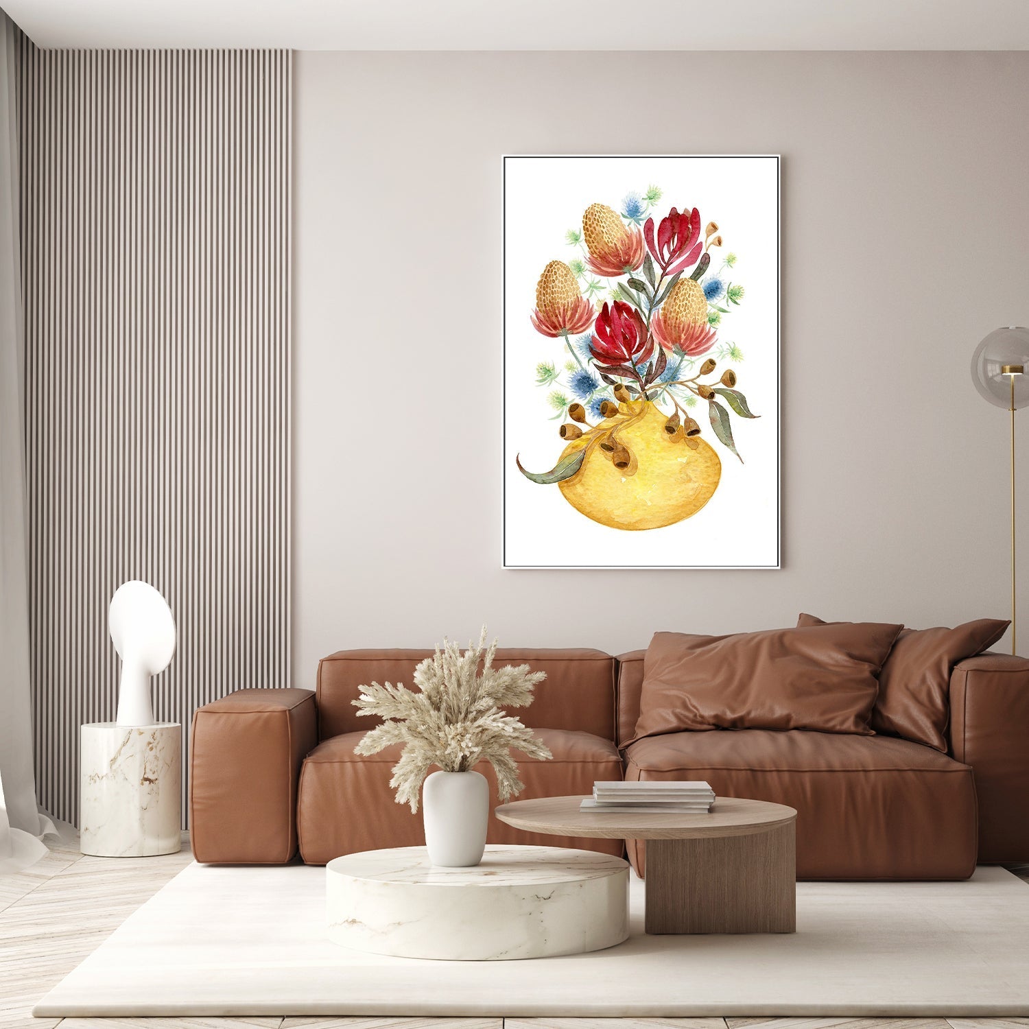 wall-art-print-canvas-poster-framed-Natives In Yellow Vase , By Jessie Mitchelson-7