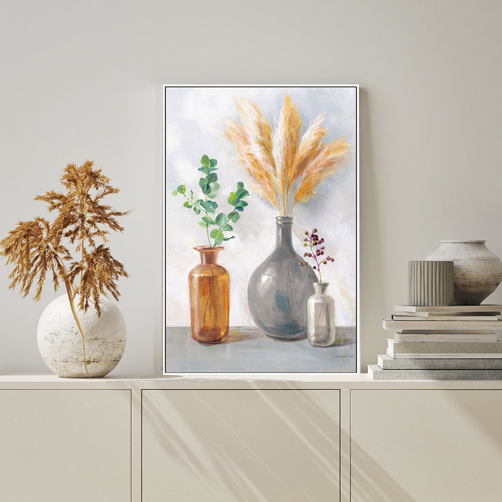 wall-art-print-canvas-poster-framed-Natural Riches Charcoal, Style B-by-Danhui Nai-Gioia Wall Art