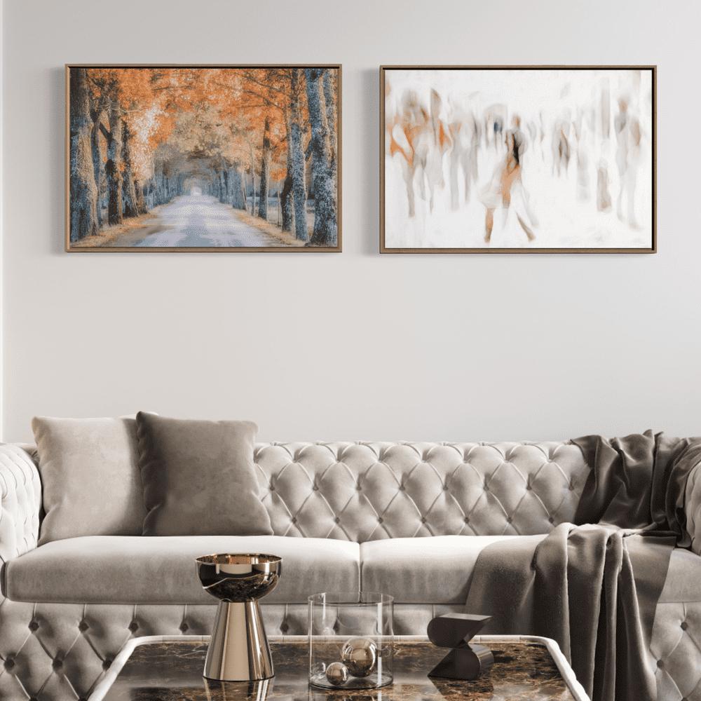 wall-art-print-canvas-poster-framed-Nature, City And Humans, Set Of 2, Style B-by-Plus X Studio-Gioia Wall Art