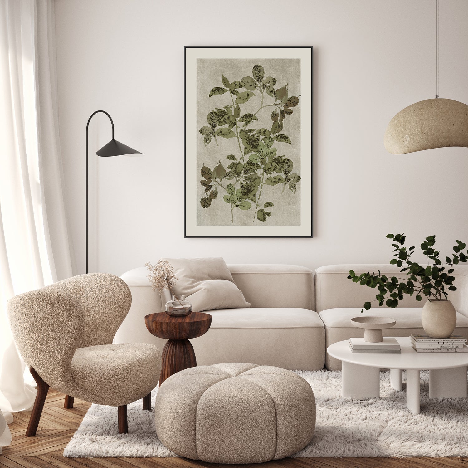 wall-art-print-canvas-poster-framed-Nature's Sketch, Style A-7