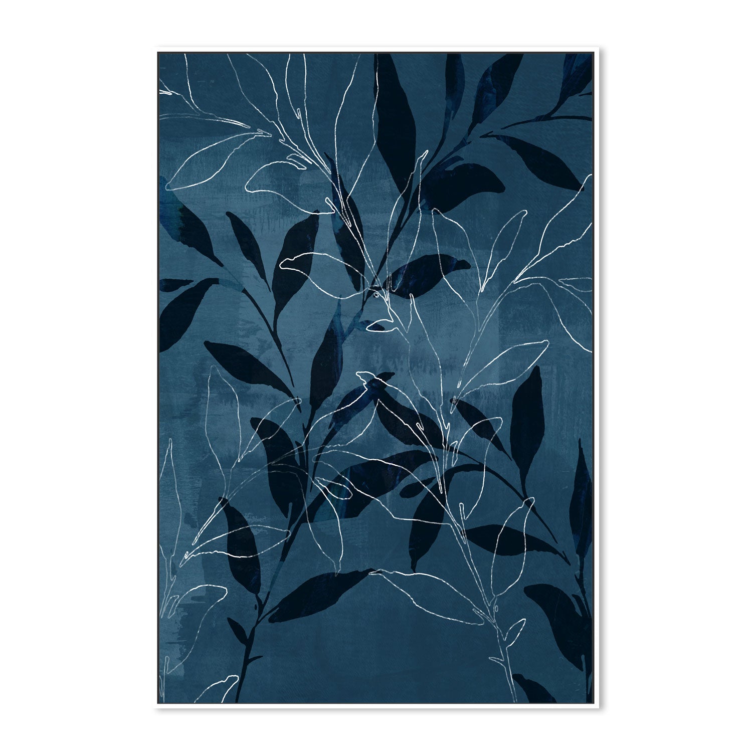 wall-art-print-canvas-poster-framed-Navy Botanical, Style A , By Nina Blue-5