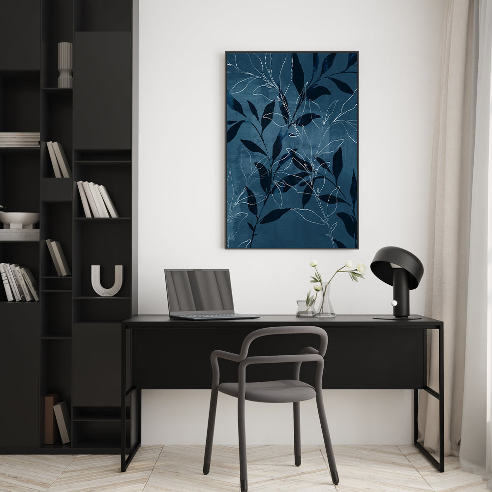 wall-art-print-canvas-poster-framed-Navy Botanical, Style A , By Nina Blue-7