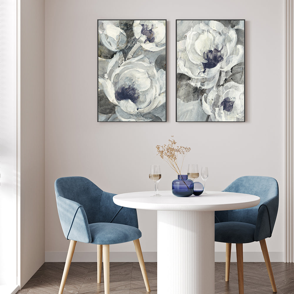 wall-art-print-canvas-poster-framed-Navy Delight, Style A & B, Set Of 2 , By Albena Hristova-GIOIA-WALL-ART