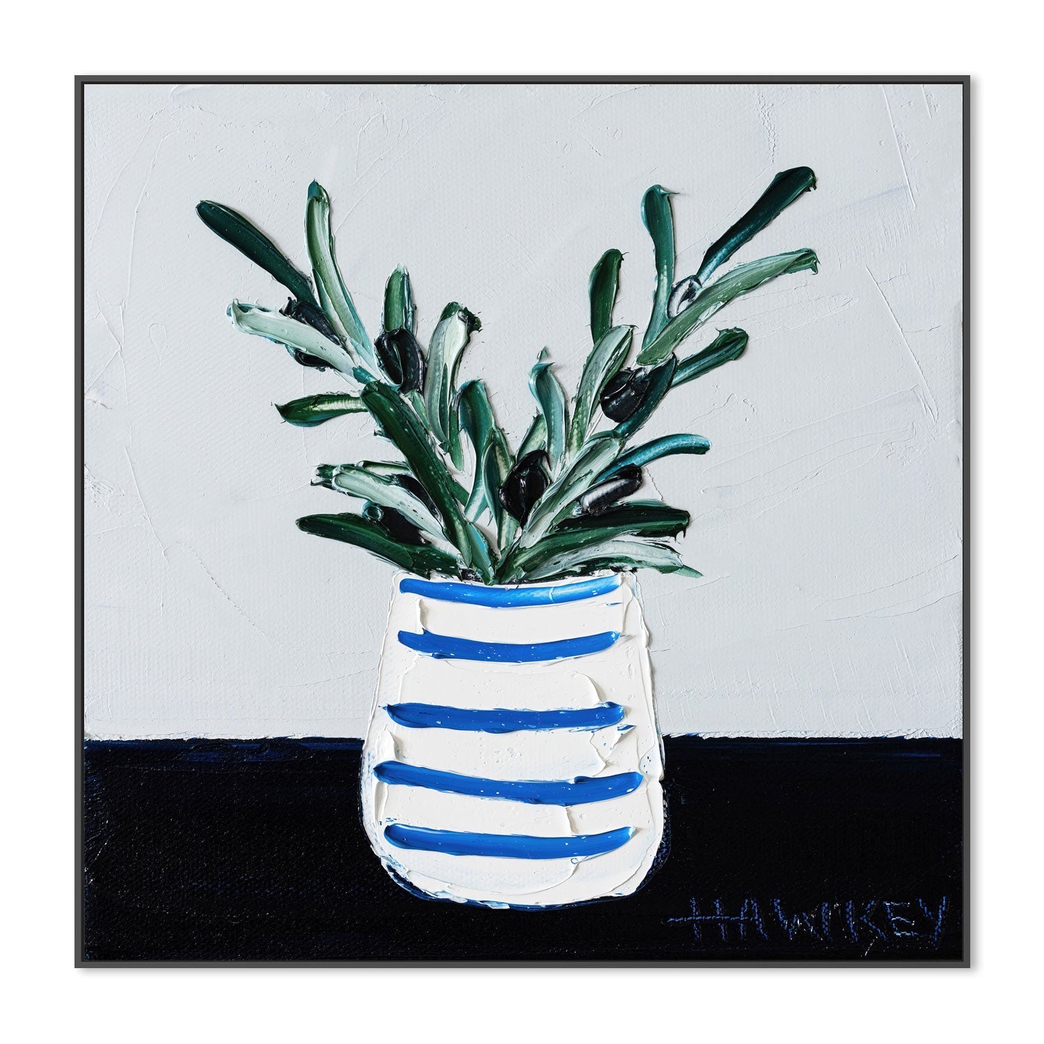 wall-art-print-canvas-poster-framed-Navy Olive , By Angela Hawkey-3