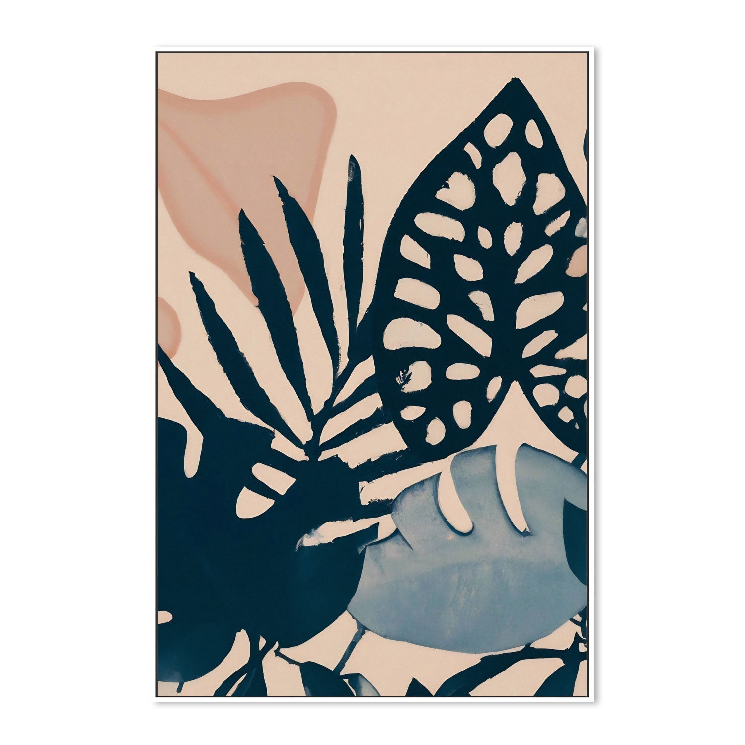 wall-art-print-canvas-poster-framed-Powder Pink Leaves , By Pictufy-5