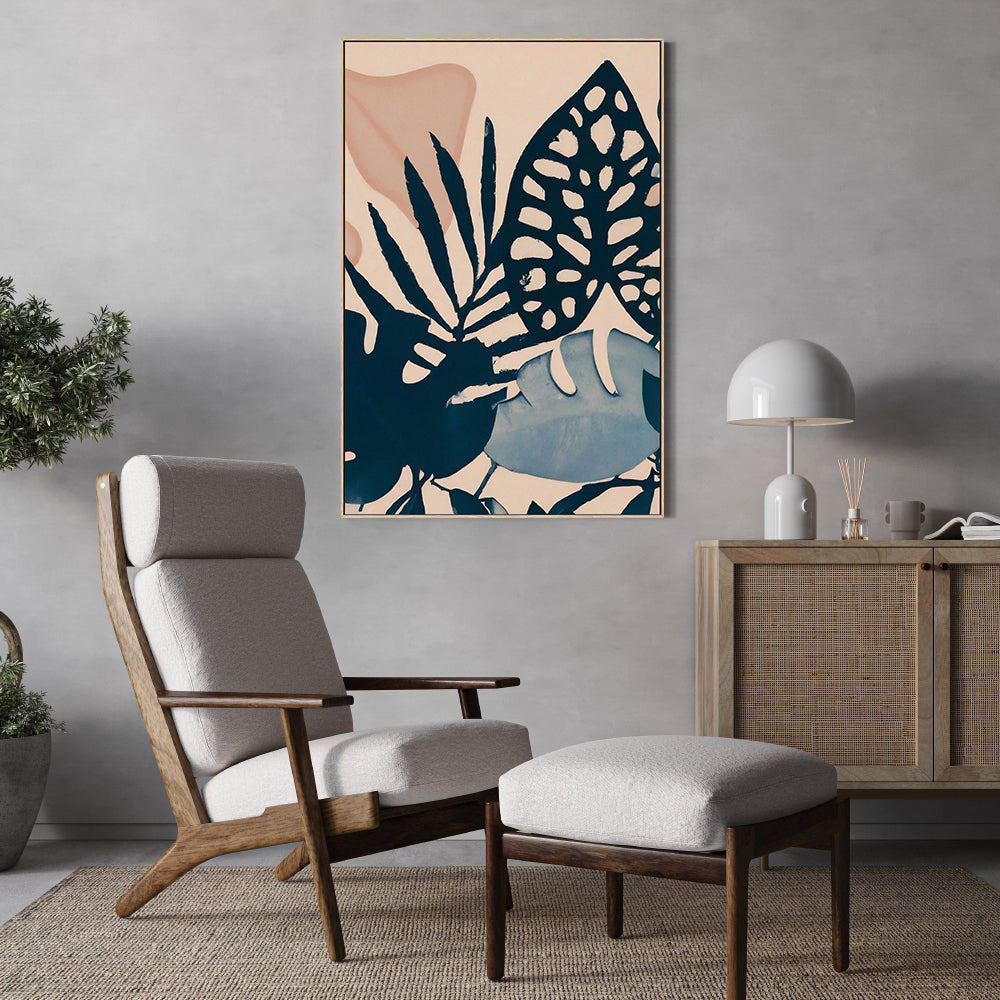 wall-art-print-canvas-poster-framed-Powder Pink Leaves , By Pictufy-8