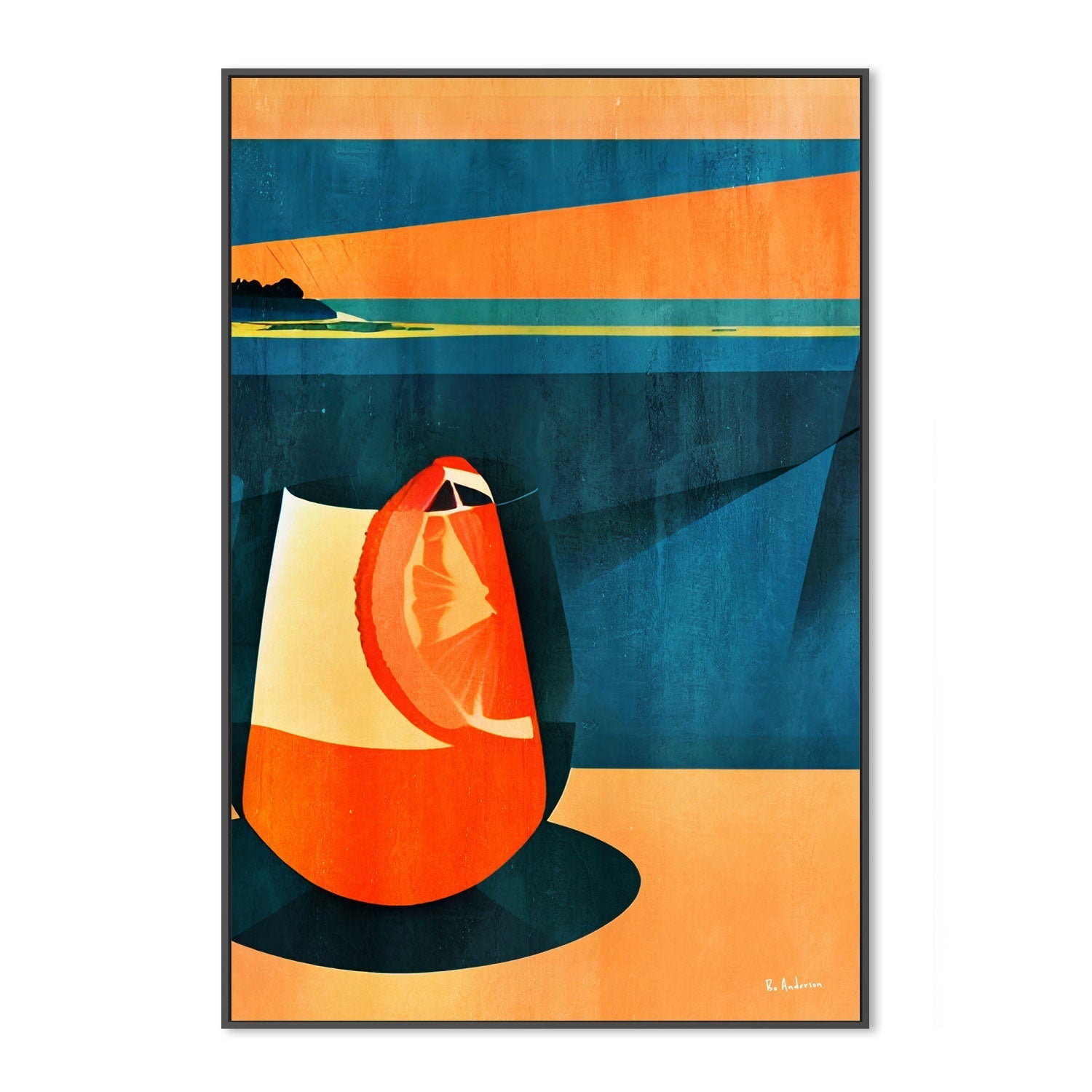 wall-art-print-canvas-poster-framed-Negroni At Sunset , By Bo Anderson-3