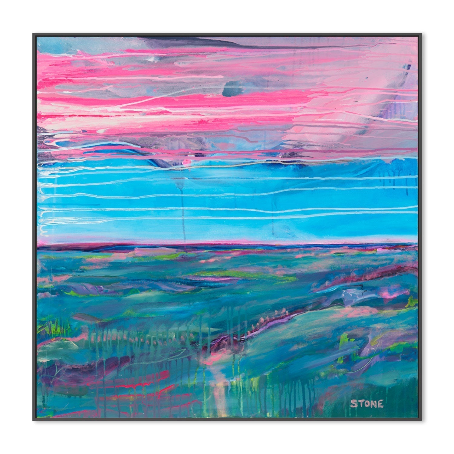 wall-art-print-canvas-poster-framed-Neon Sky , By Belinda Stone-GIOIA-WALL-ART
