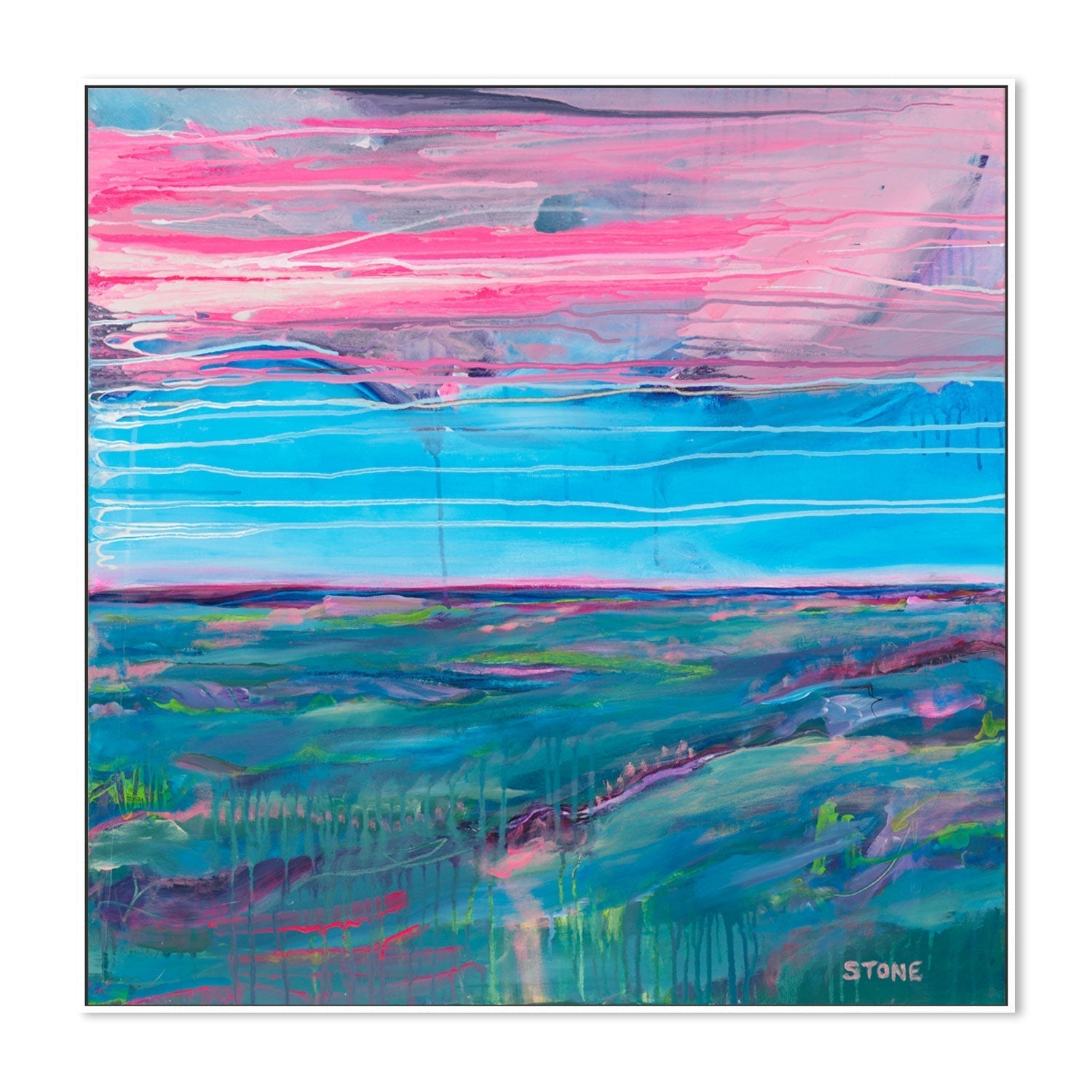 wall-art-print-canvas-poster-framed-Neon Sky , By Belinda Stone-GIOIA-WALL-ART