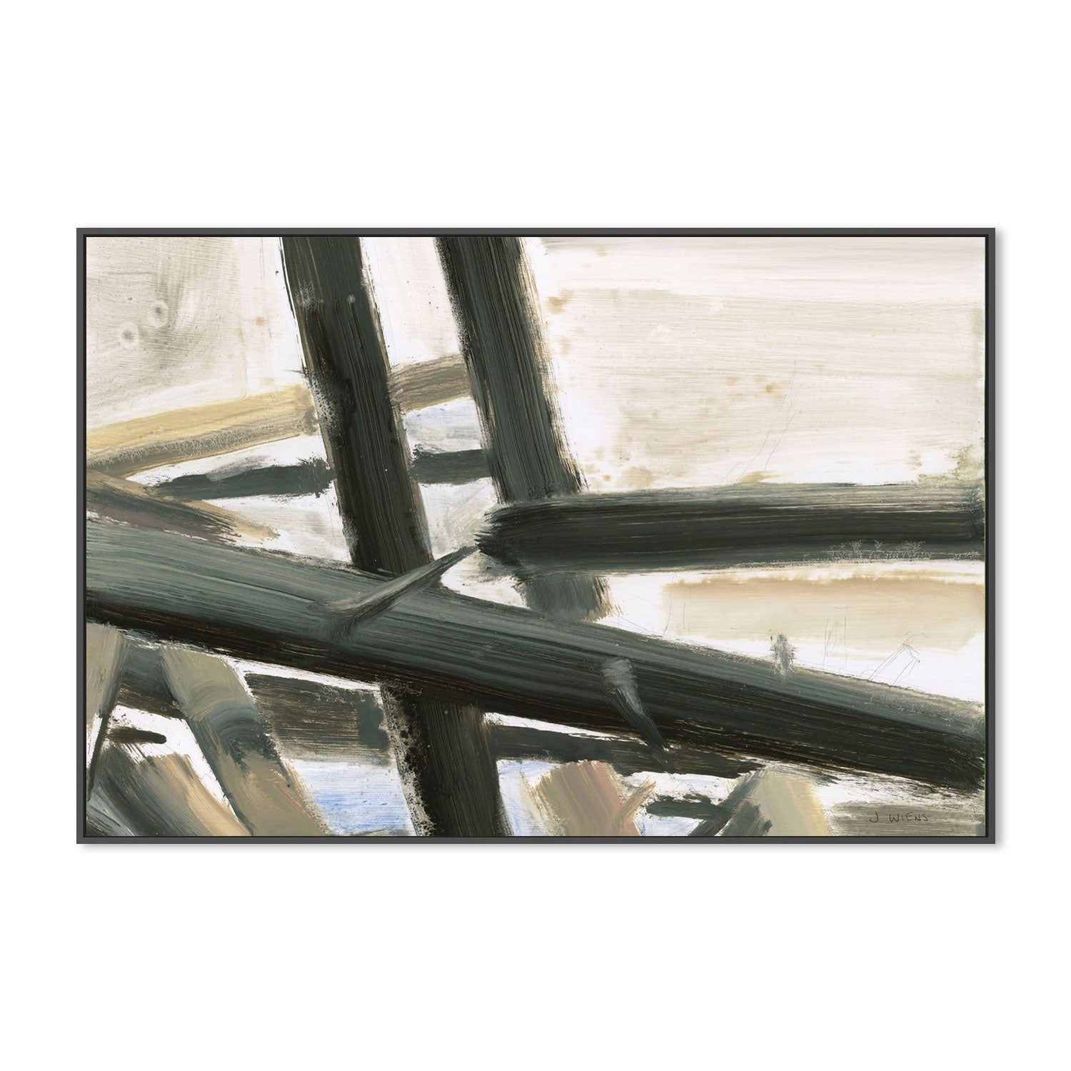 wall-art-print-canvas-poster-framed-Neutral Abstract-by-James Wiens-Gioia Wall Art