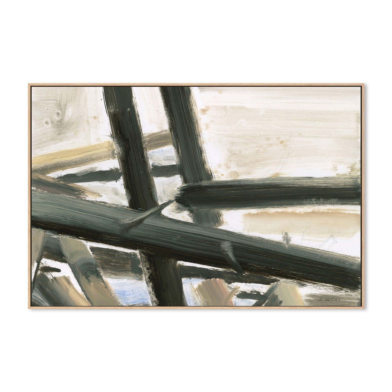 wall-art-print-canvas-poster-framed-Neutral Abstract-by-James Wiens-Gioia Wall Art