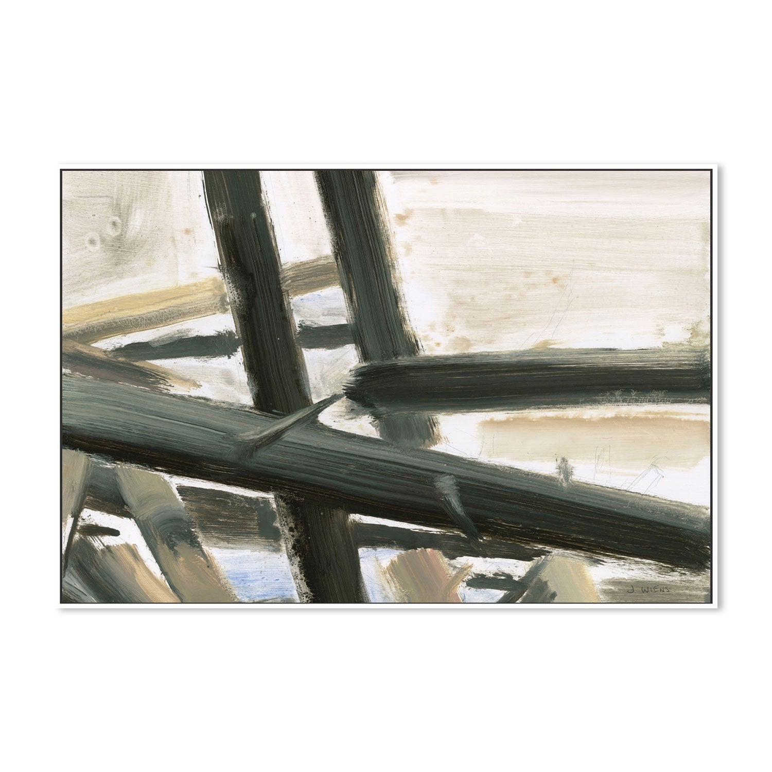 wall-art-print-canvas-poster-framed-Neutral Abstract-by-James Wiens-Gioia Wall Art