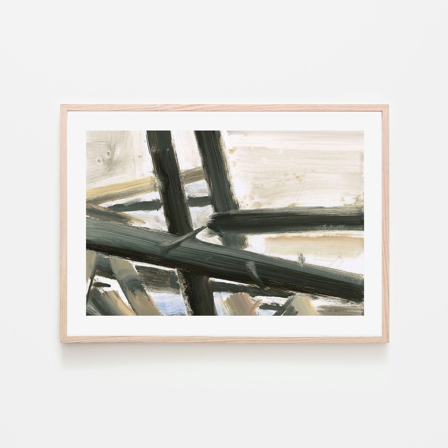 wall-art-print-canvas-poster-framed-Neutral Abstract-by-James Wiens-Gioia Wall Art