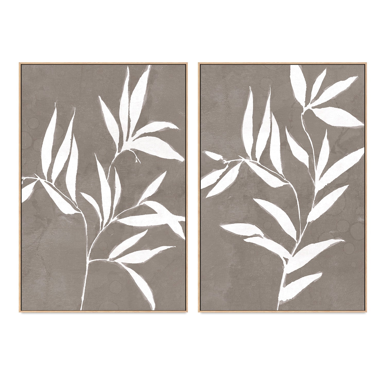 wall-art-print-canvas-poster-framed-Neutral Botanical, Style C & D, Set of 2 , By Nina Blue-4