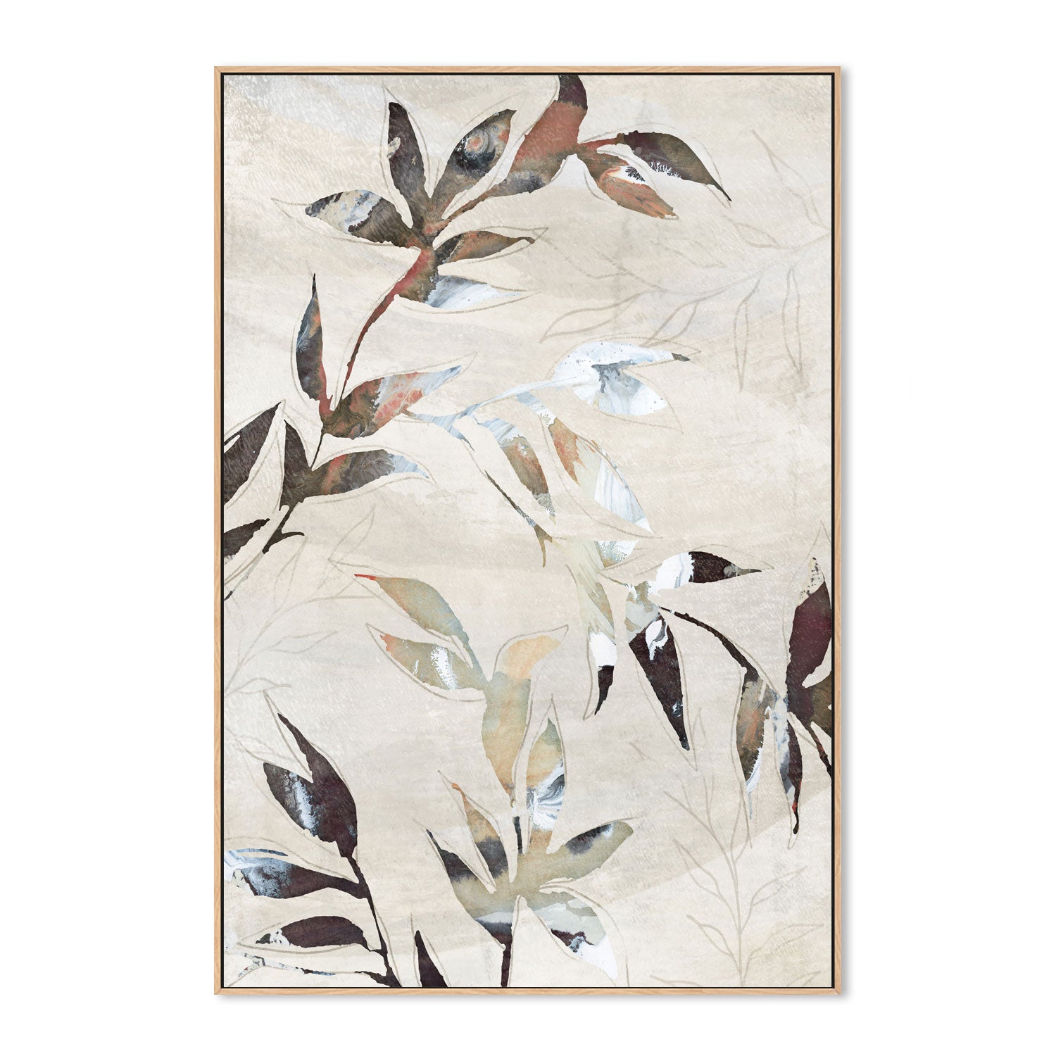 wall-art-print-canvas-poster-framed-Neutral Botanical, Style E , By Nina Blue-4