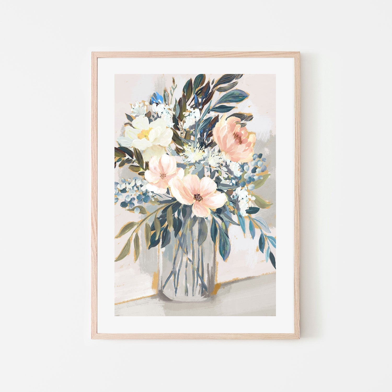 wall-art-print-canvas-poster-framed-Neutral Bouquet, Style A , By Nina Blue-6