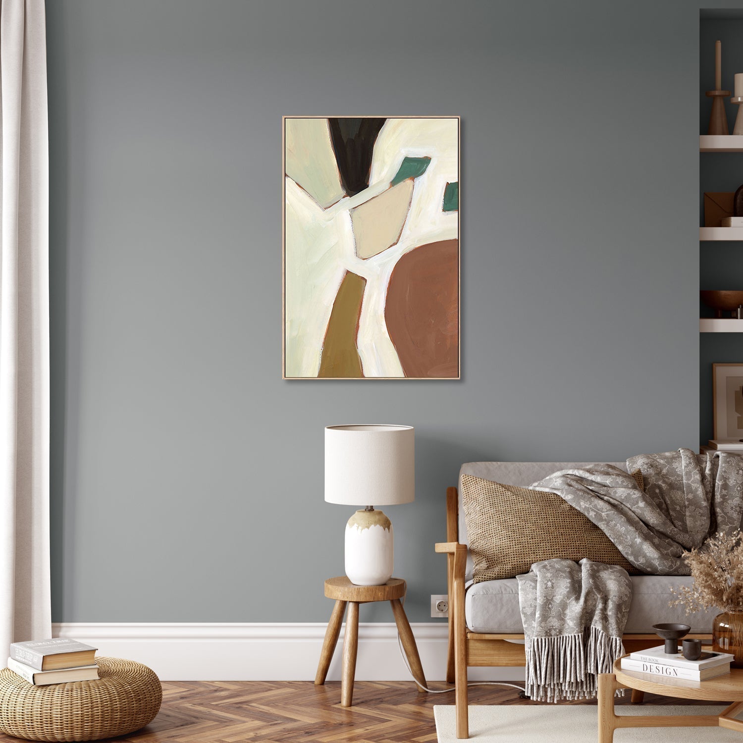 wall-art-print-canvas-poster-framed-Neutral Geometry, Style B-by-Emily Wood-Gioia Wall Art