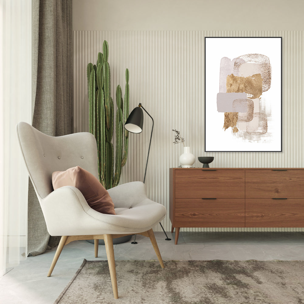 wall-art-print-canvas-poster-framed-Neutral Gold, Style A , By Sally Ann Moss-GIOIA-WALL-ART
