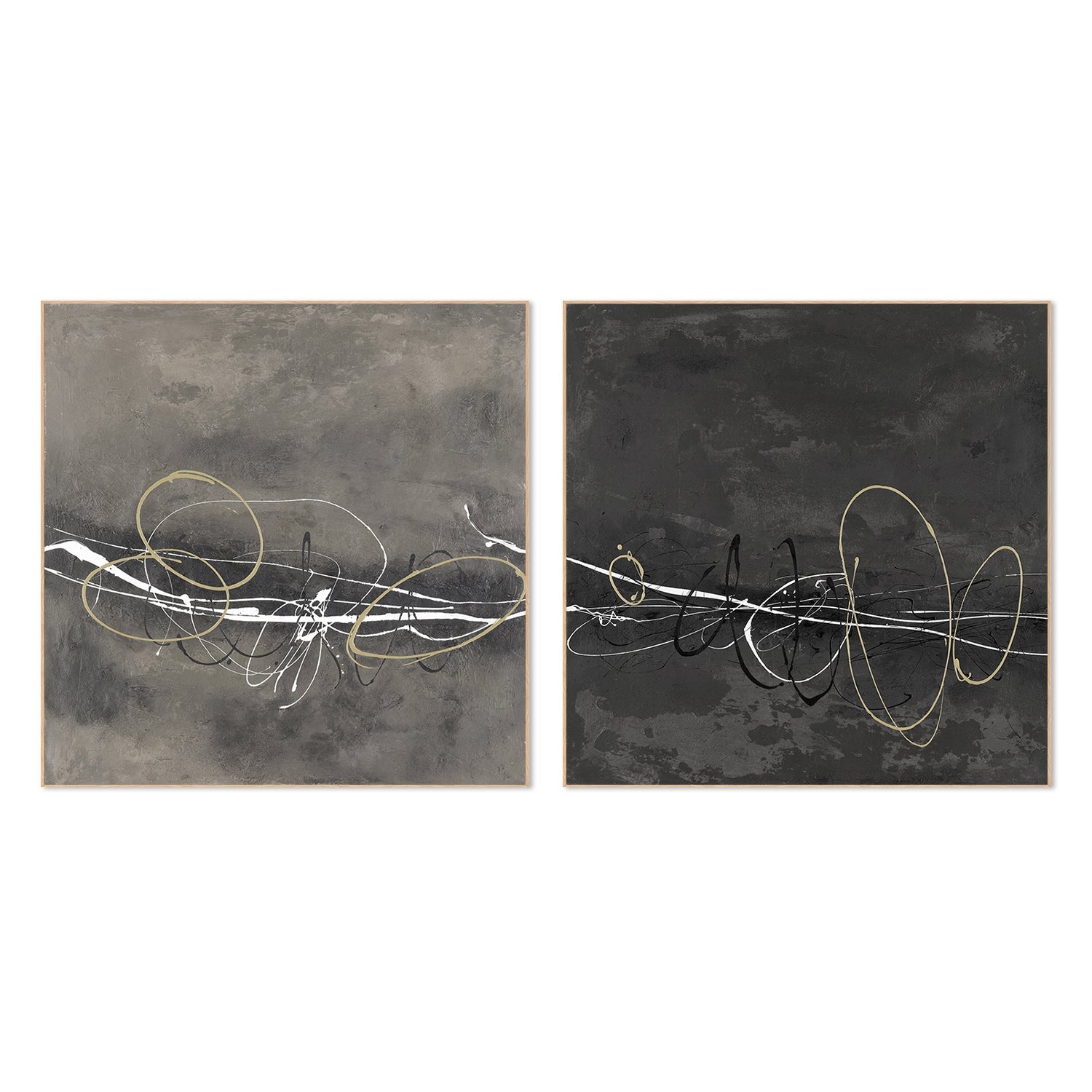 wall-art-print-canvas-poster-framed-Neutral In Motion, Style A & B, Set Of 2 , By Filippoloco-4