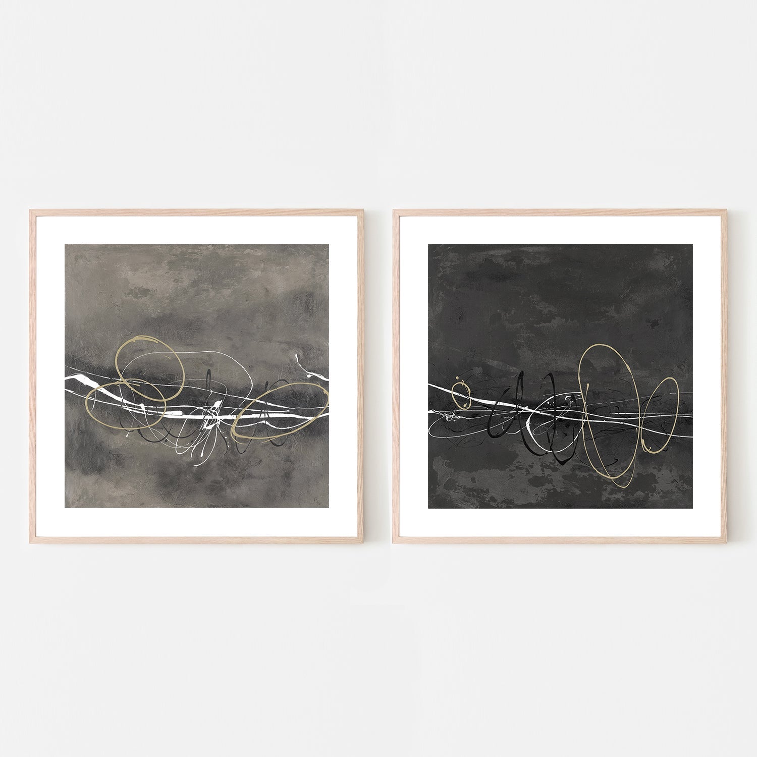 wall-art-print-canvas-poster-framed-Neutral In Motion, Style A & B, Set Of 2 , By Filippoloco-6