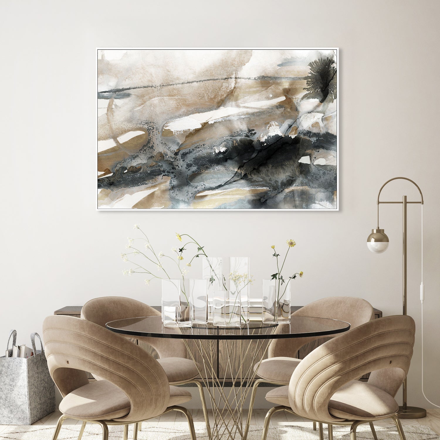 wall-art-print-canvas-poster-framed-Neutral Ink, Style B , By Nina Blue-7