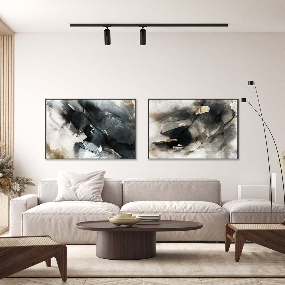 wall-art-print-canvas-poster-framed-Neutral Ink, Style C & D, Set of 2 , By Nina Blue-7