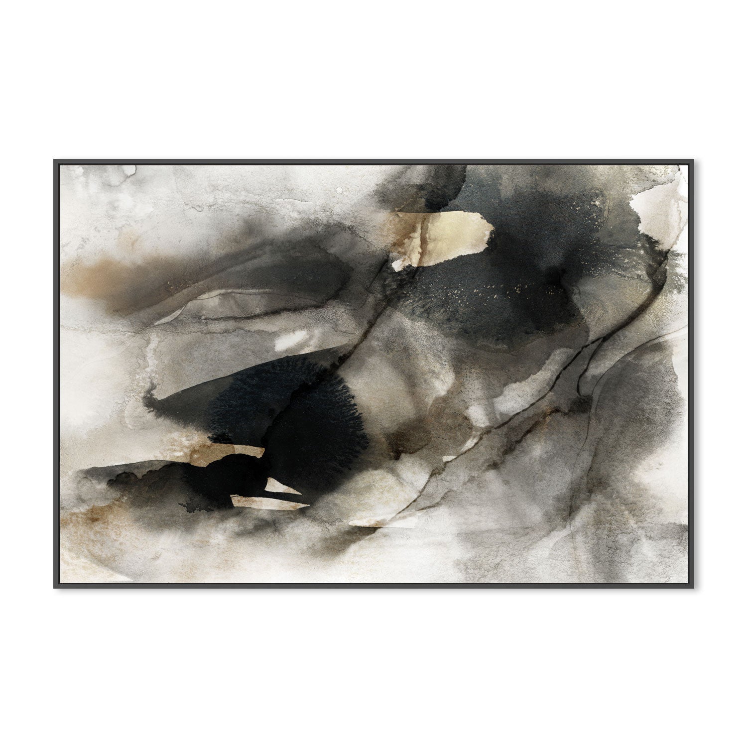 wall-art-print-canvas-poster-framed-Neutral Ink, Style D , By Nina Blue-3