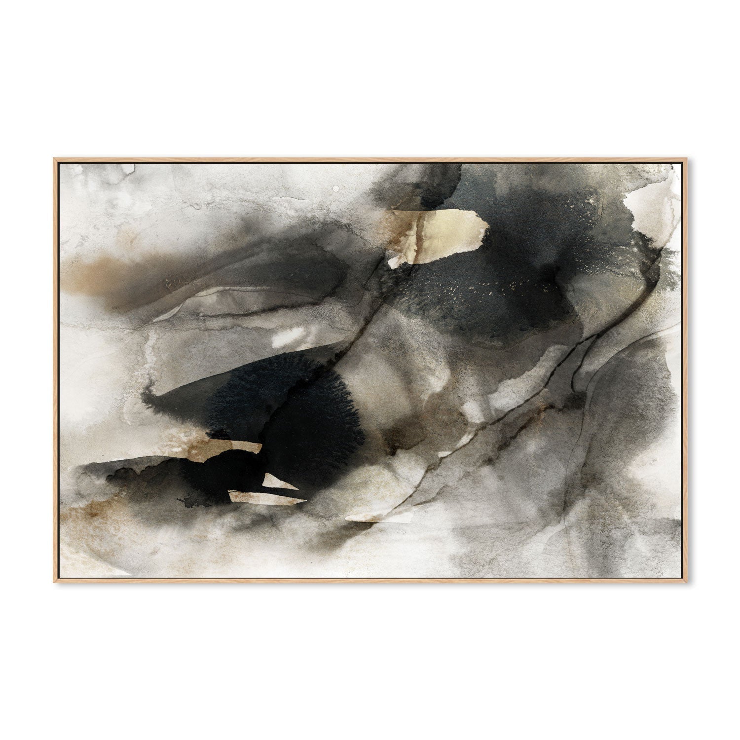 wall-art-print-canvas-poster-framed-Neutral Ink, Style D , By Nina Blue-4