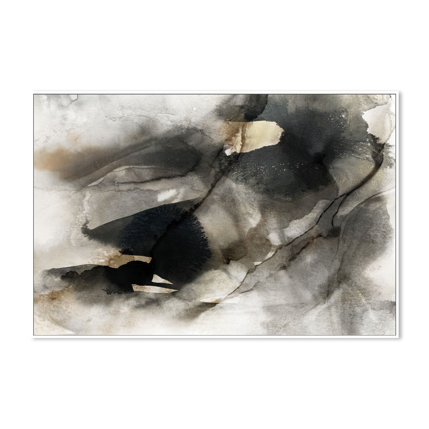 wall-art-print-canvas-poster-framed-Neutral Ink, Style D , By Nina Blue-5